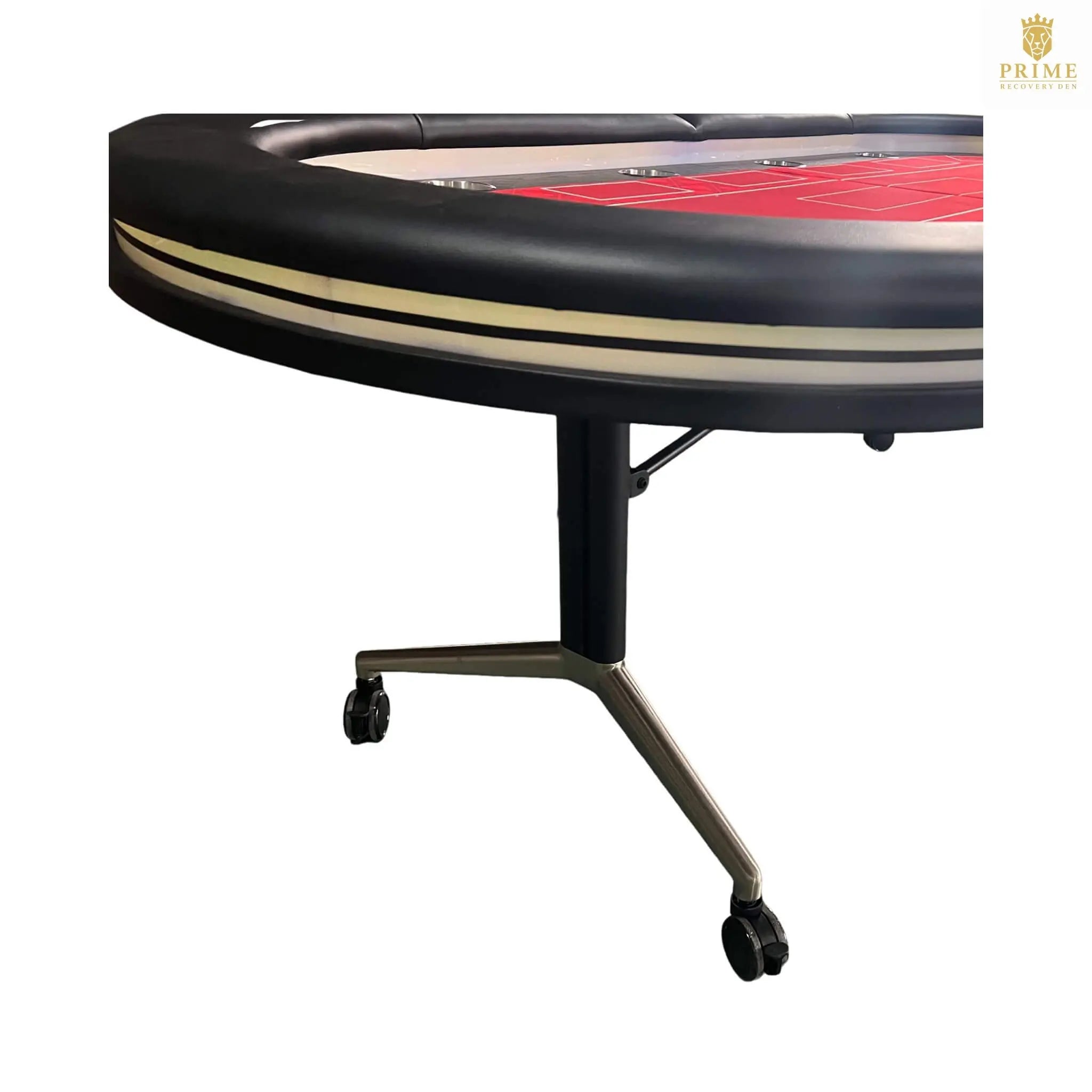 Luxury 94-Inch Foldable 10 Player Poker Table With LED, Wheels And Cup Holders (SAK24897) SAKSBY WHOLESALE