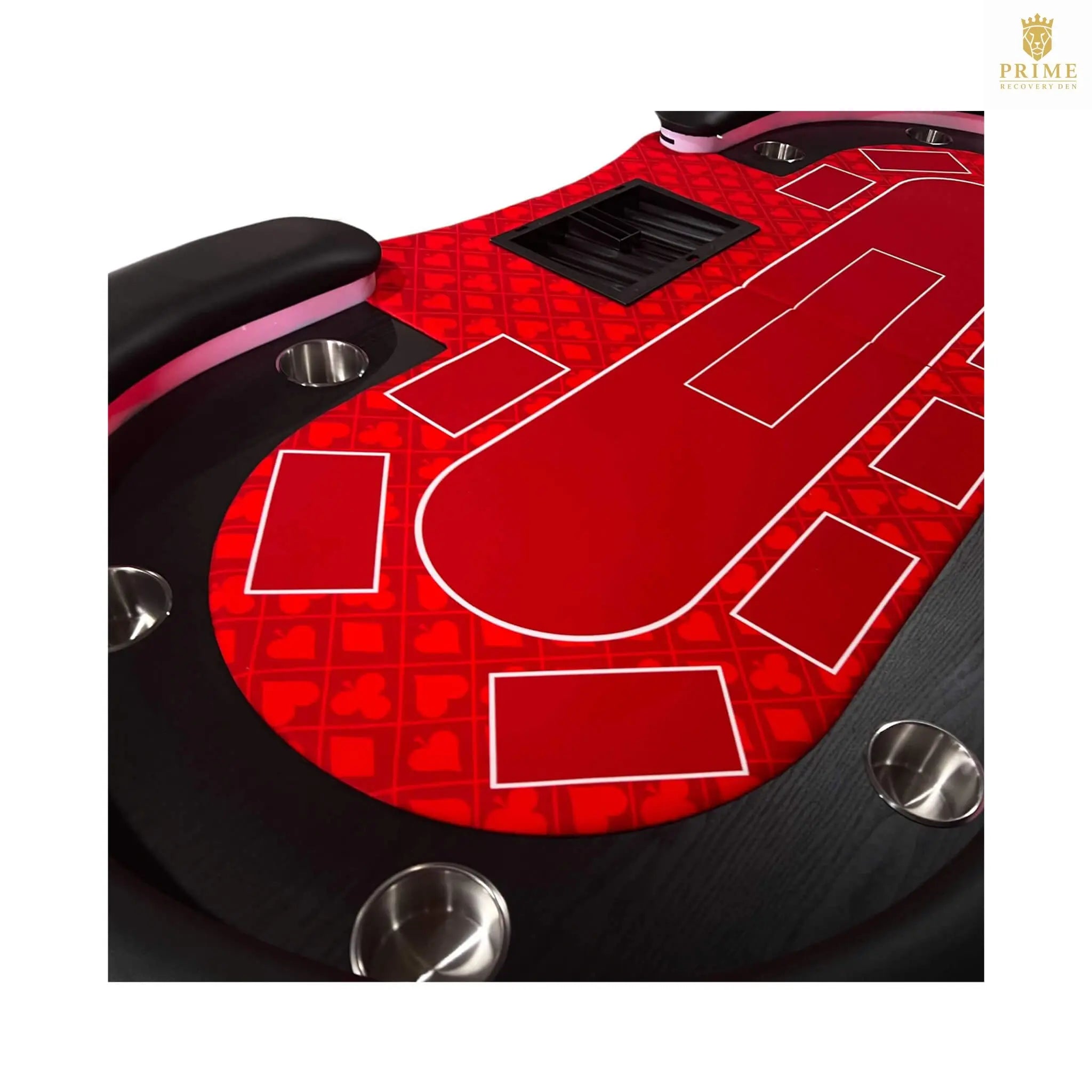Luxury 94-Inch Foldable 10 Player Poker Table With LED, Wheels And Cup Holders (SAK24897) SAKSBY WHOLESALE