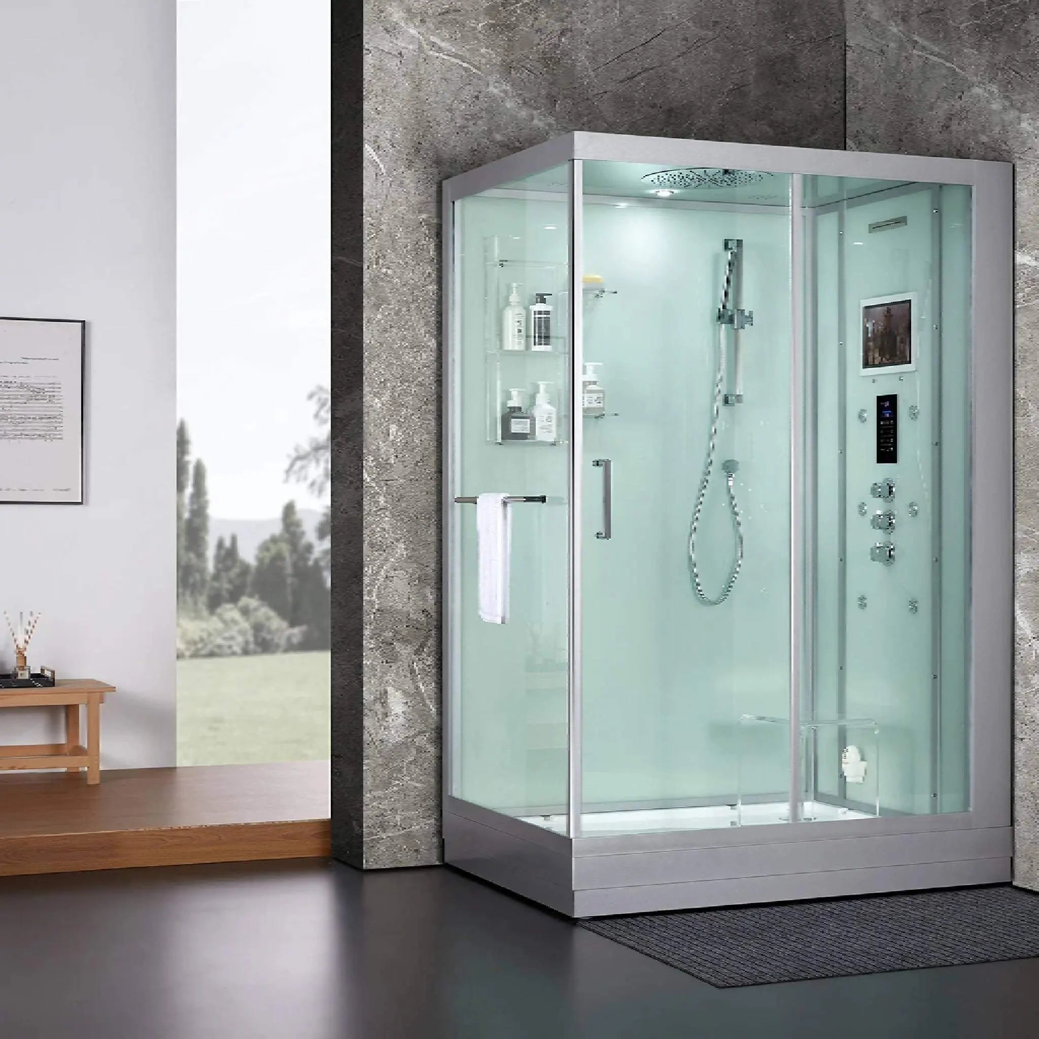 Maya Bath Platinum Anzio Steam Shower With Ozone Sterilization System (SAK15942) SAKSBY WHOLESALE