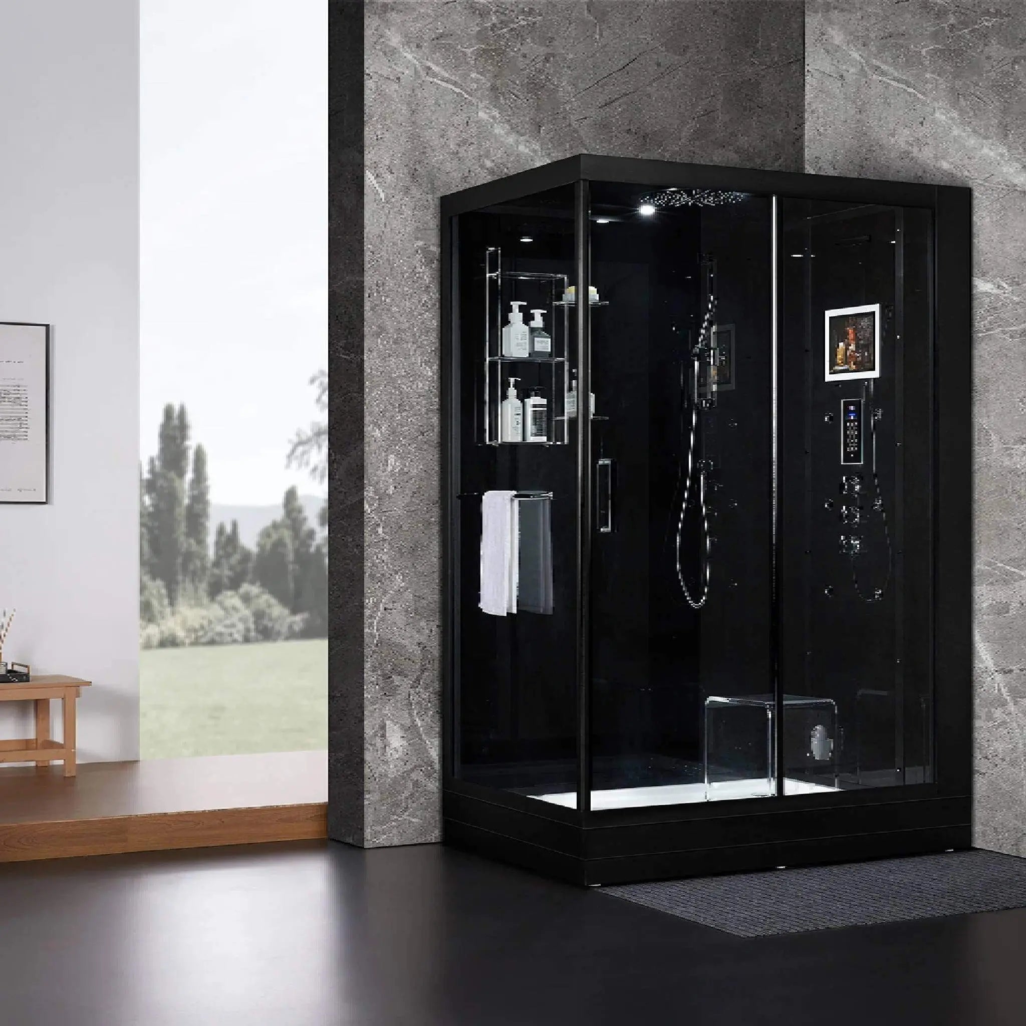 Maya Bath Platinum Anzio Steam Shower With Ozone Sterilization System (SAK15942) SAKSBY WHOLESALE
