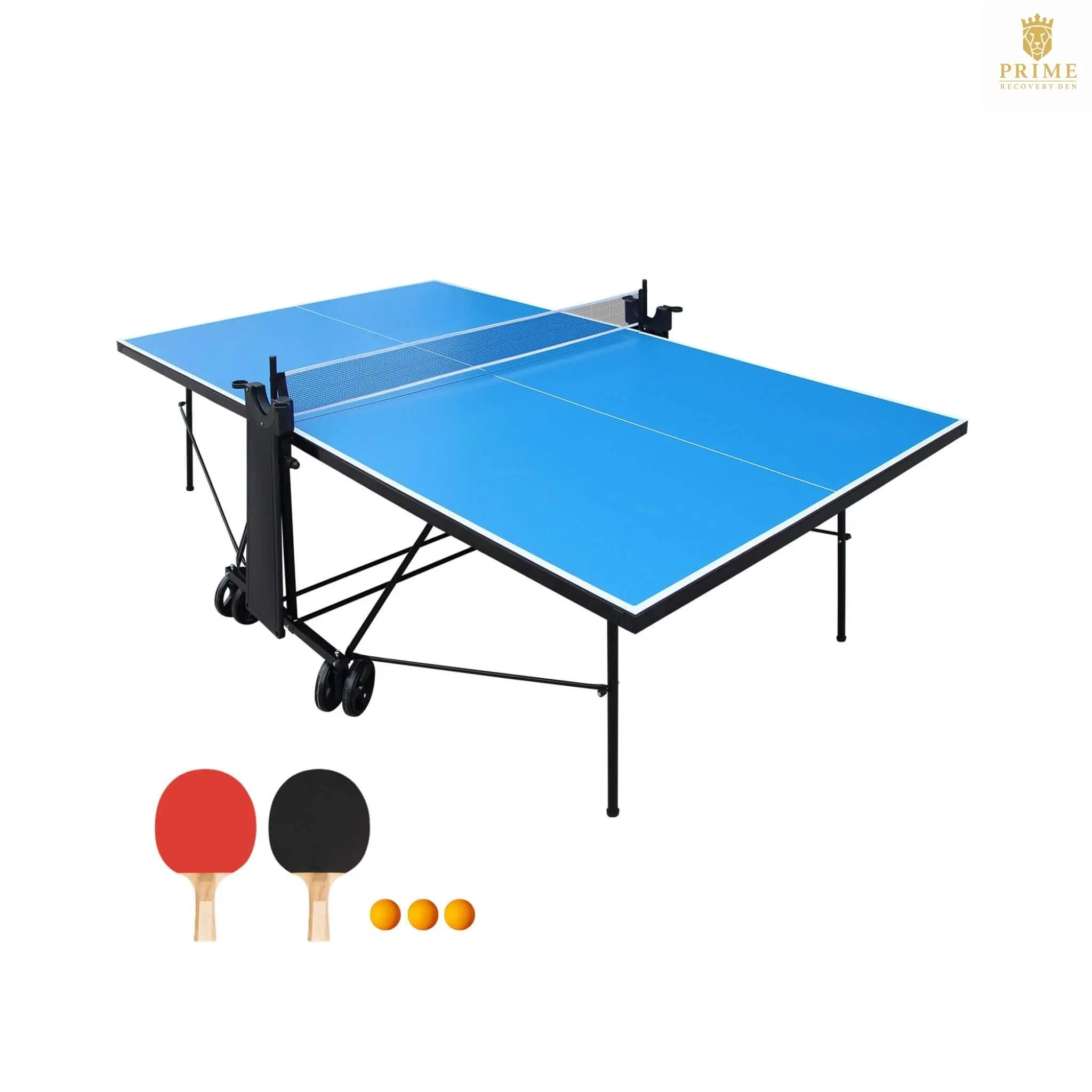 Portable 108-Inch Full-Size Table Tennis Table Set With Net, Paddles And Balls (SAK50384) SAKSBY WHOLESALE