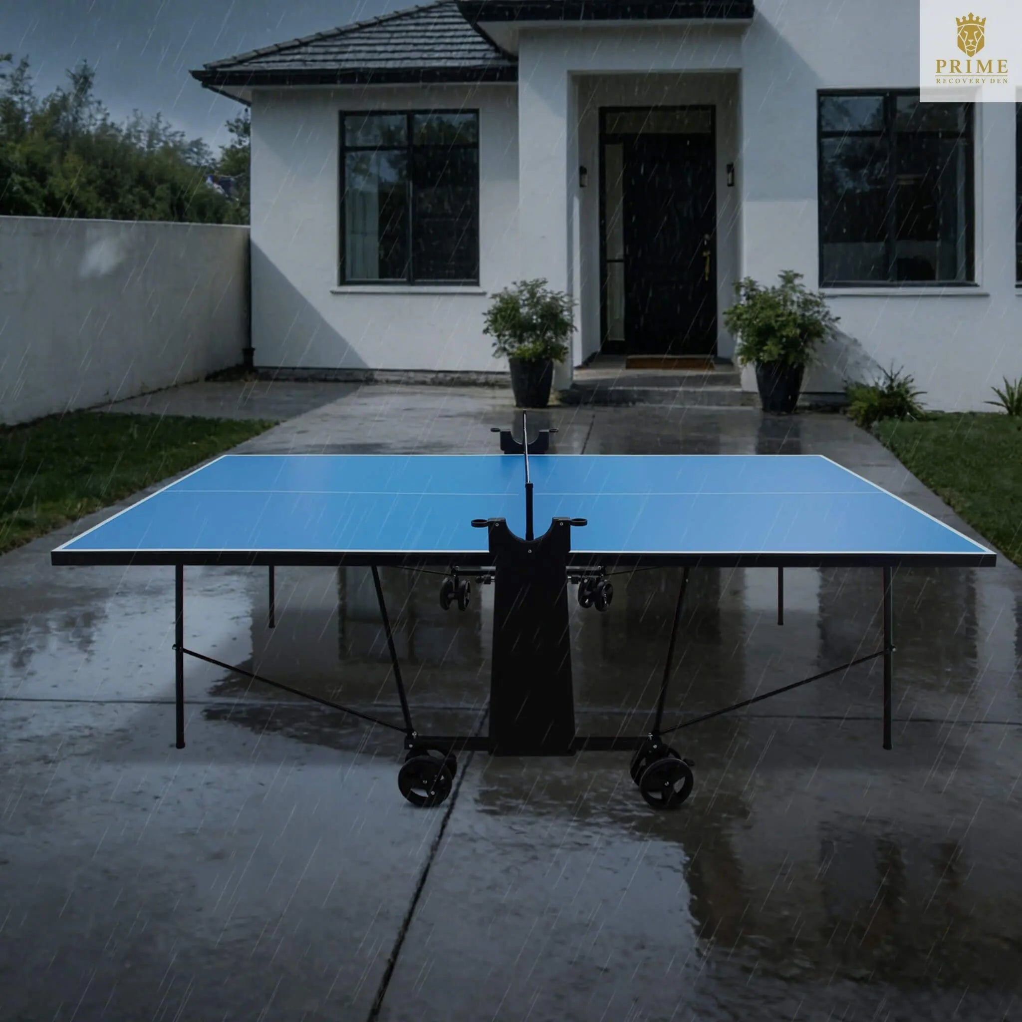 Portable 108-Inch Full-Size Table Tennis Table Set With Net, Paddles And Balls (SAK50384) SAKSBY WHOLESALE