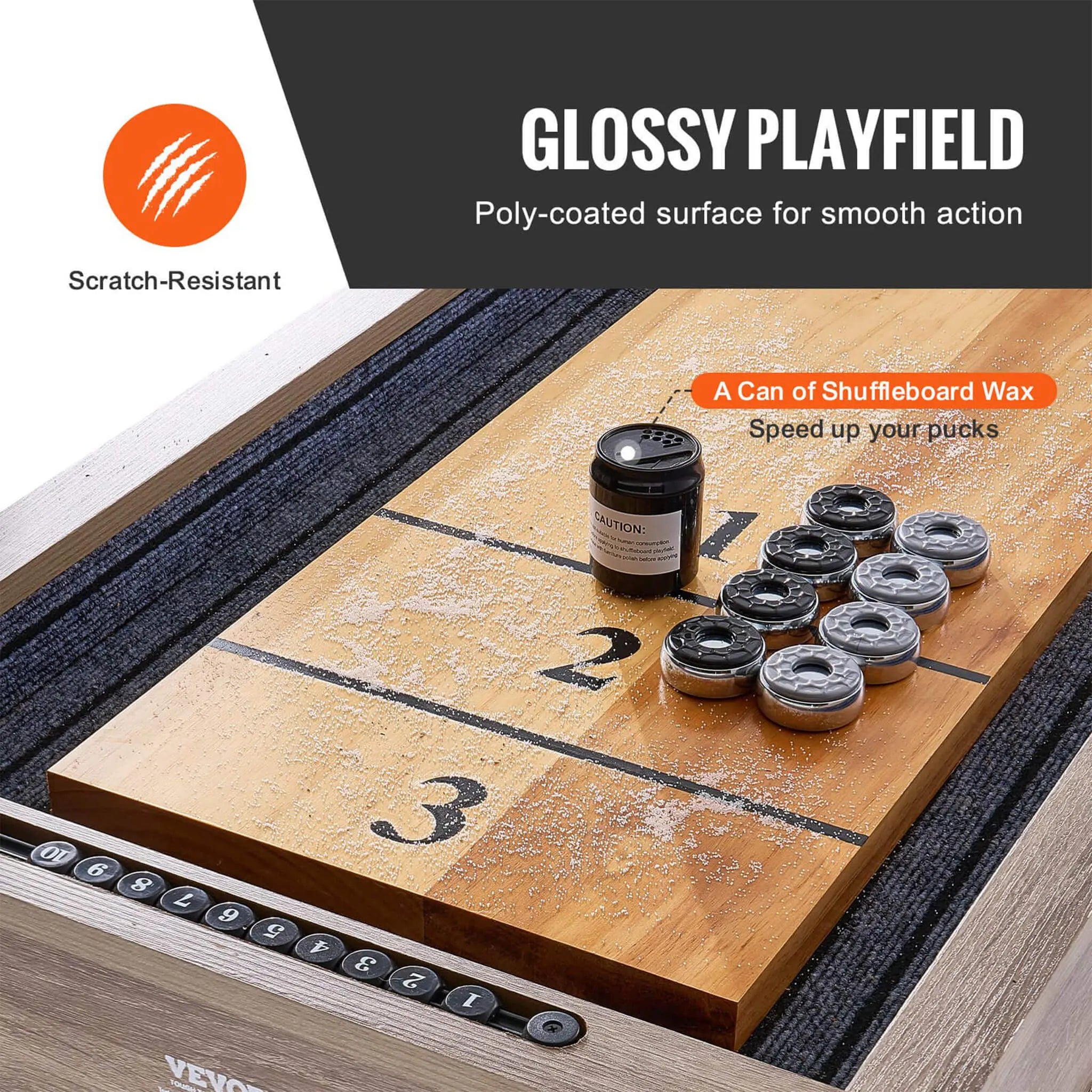 Premium 2-In-1 Shuffleboard Game Table Set With Bowling Combo (SAK81698) SAKSBY WHOLESALE