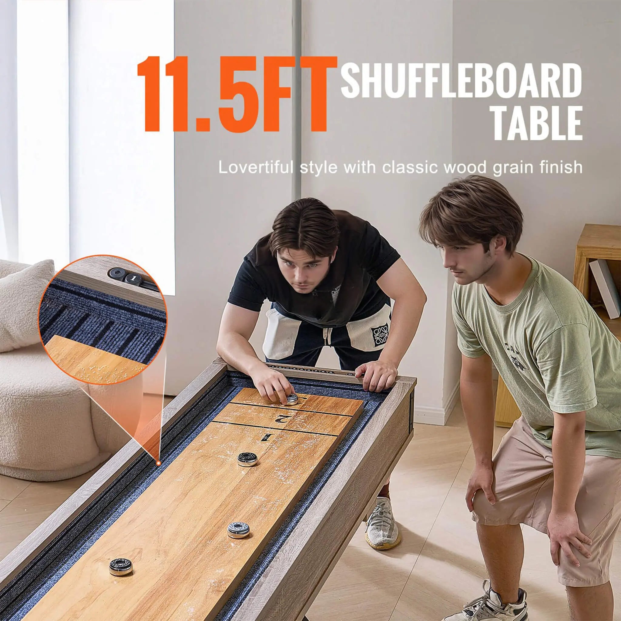 Premium 2-In-1 Shuffleboard Game Table Set With Bowling Combo (SAK81698) SAKSBY WHOLESALE