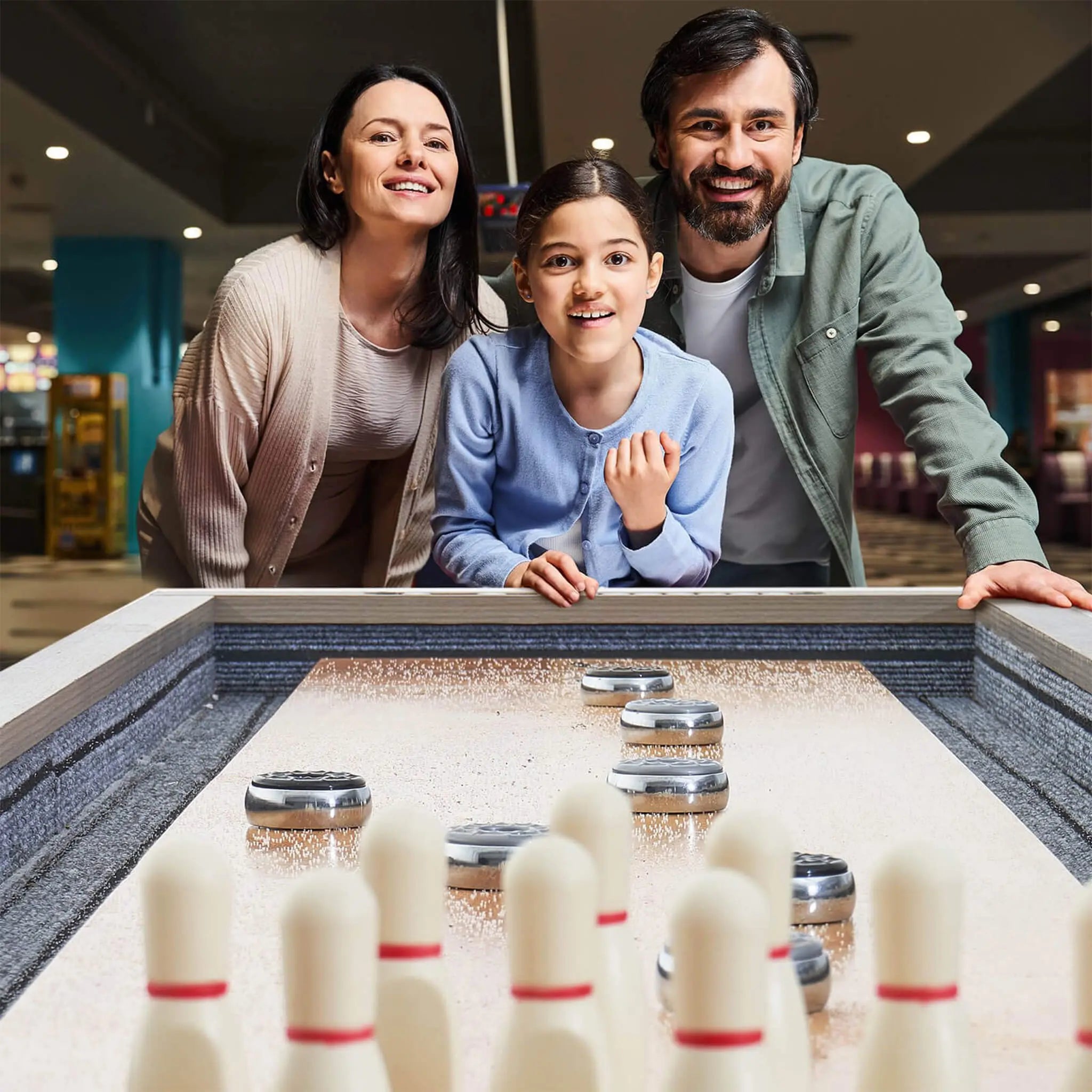Premium 2-In-1 Shuffleboard Game Table Set With Bowling Combo (SAK81698) SAKSBY WHOLESALE