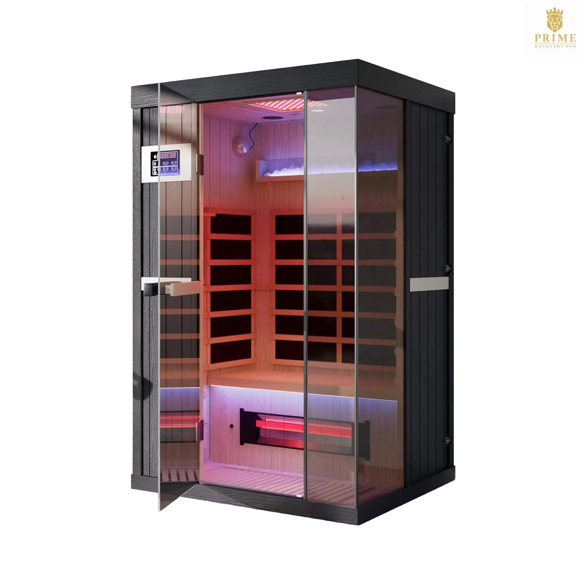 Thermora Pandora Premium 2-Person Indoor Infrared Sauna With Red Light Therapy And Himalayan Salt Rocks (SAK67305) SAKSBY WHOLESALE