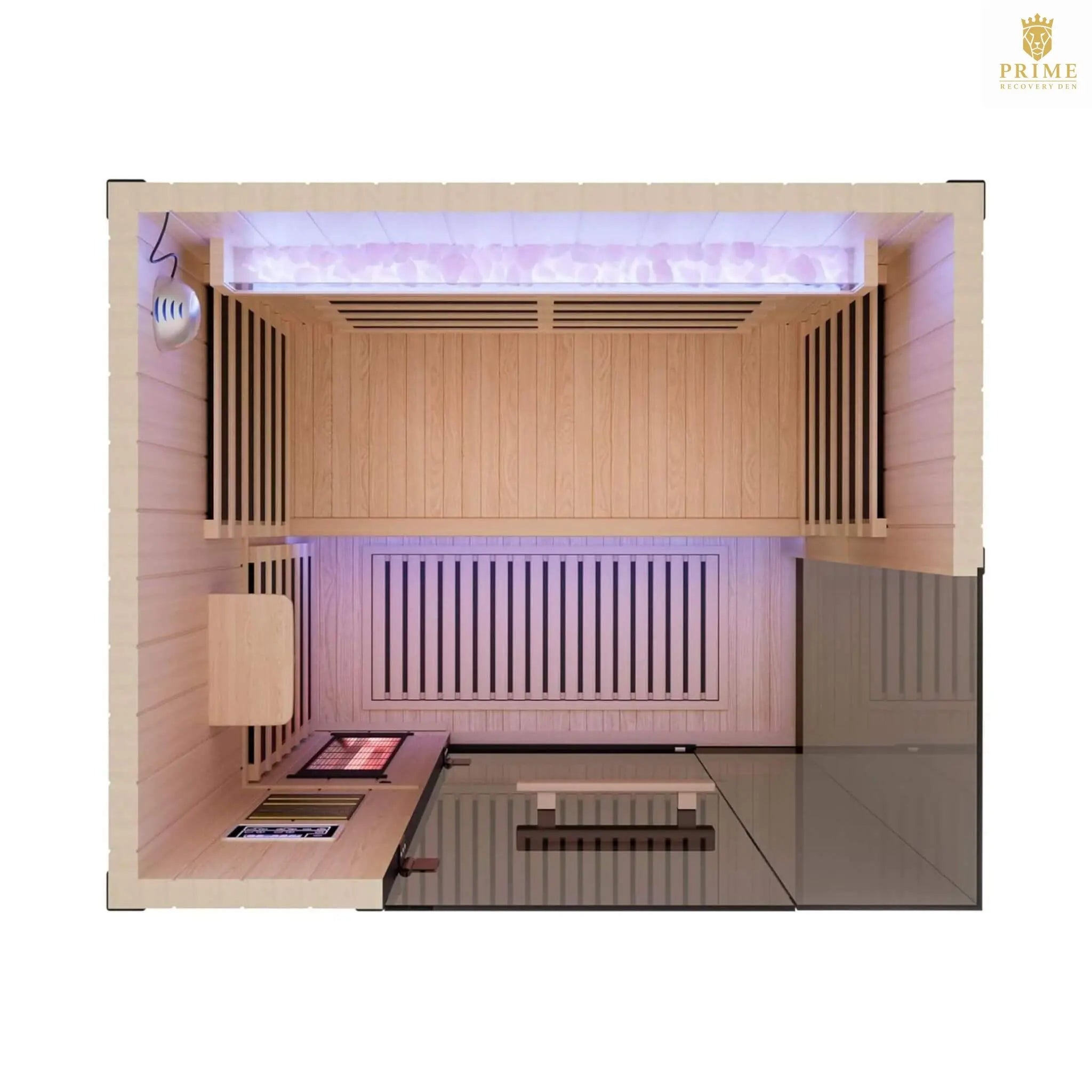 Thermora Pandora Premium 2-Person Indoor Infrared Sauna With Red Light Therapy And Himalayan Salt Rocks (SAK67305) SAKSBY WHOLESALE