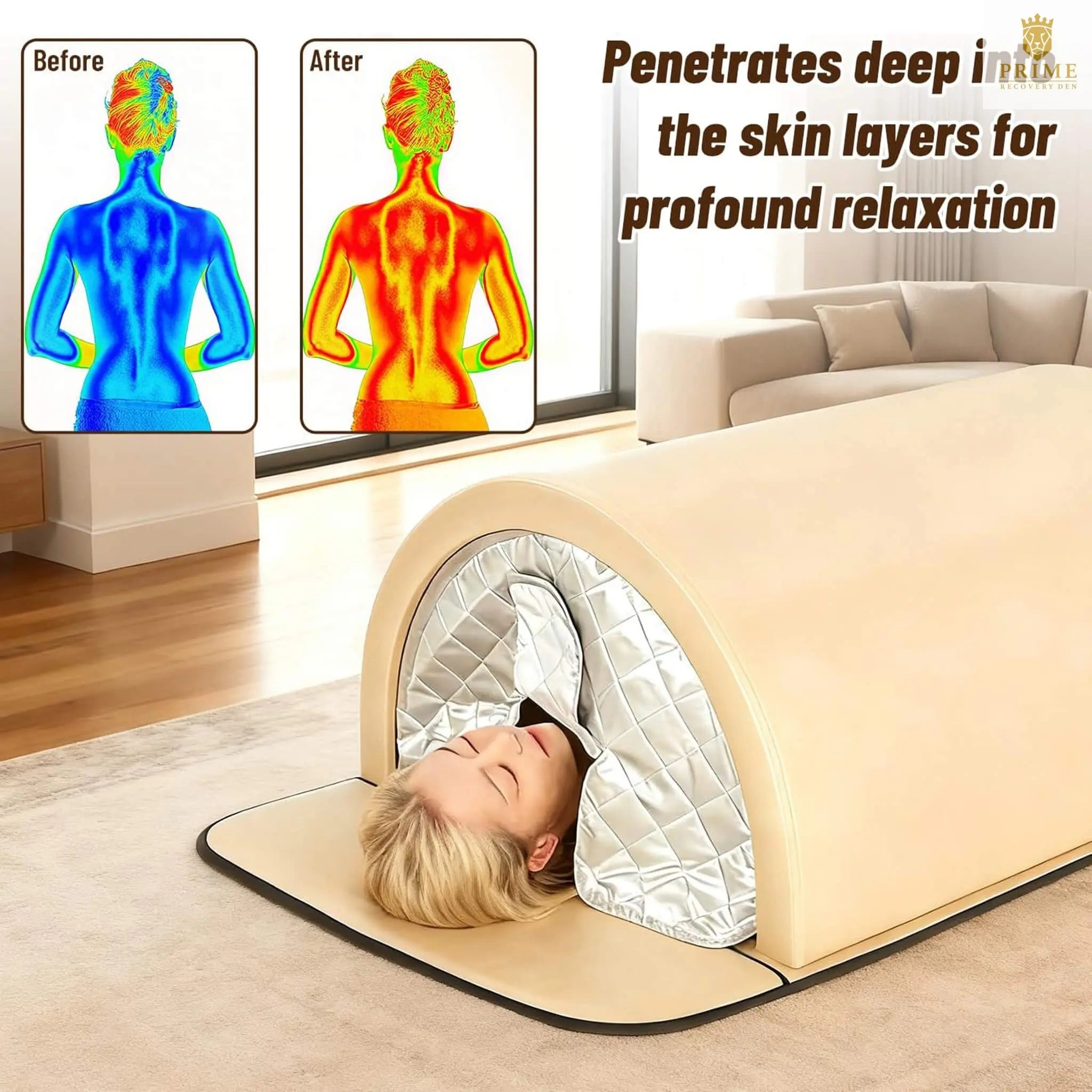 Premium 360-Degree Full-Body Far Infrared Dry Sauna Dome (SAK89665) SAKSBY WHOLESALE