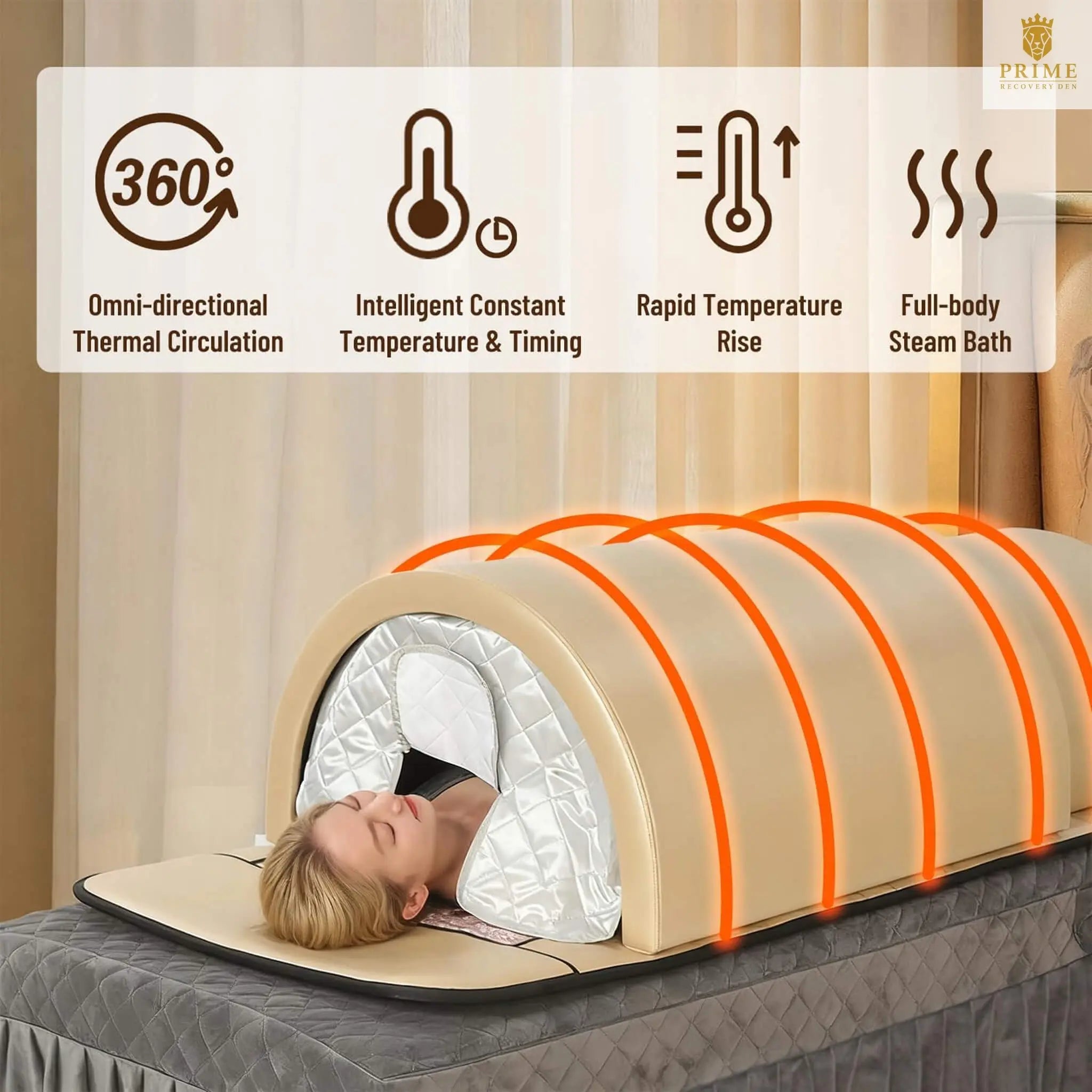 Premium 360-Degree Full-Body Far Infrared Dry Sauna Dome (SAK89665) SAKSBY WHOLESALE