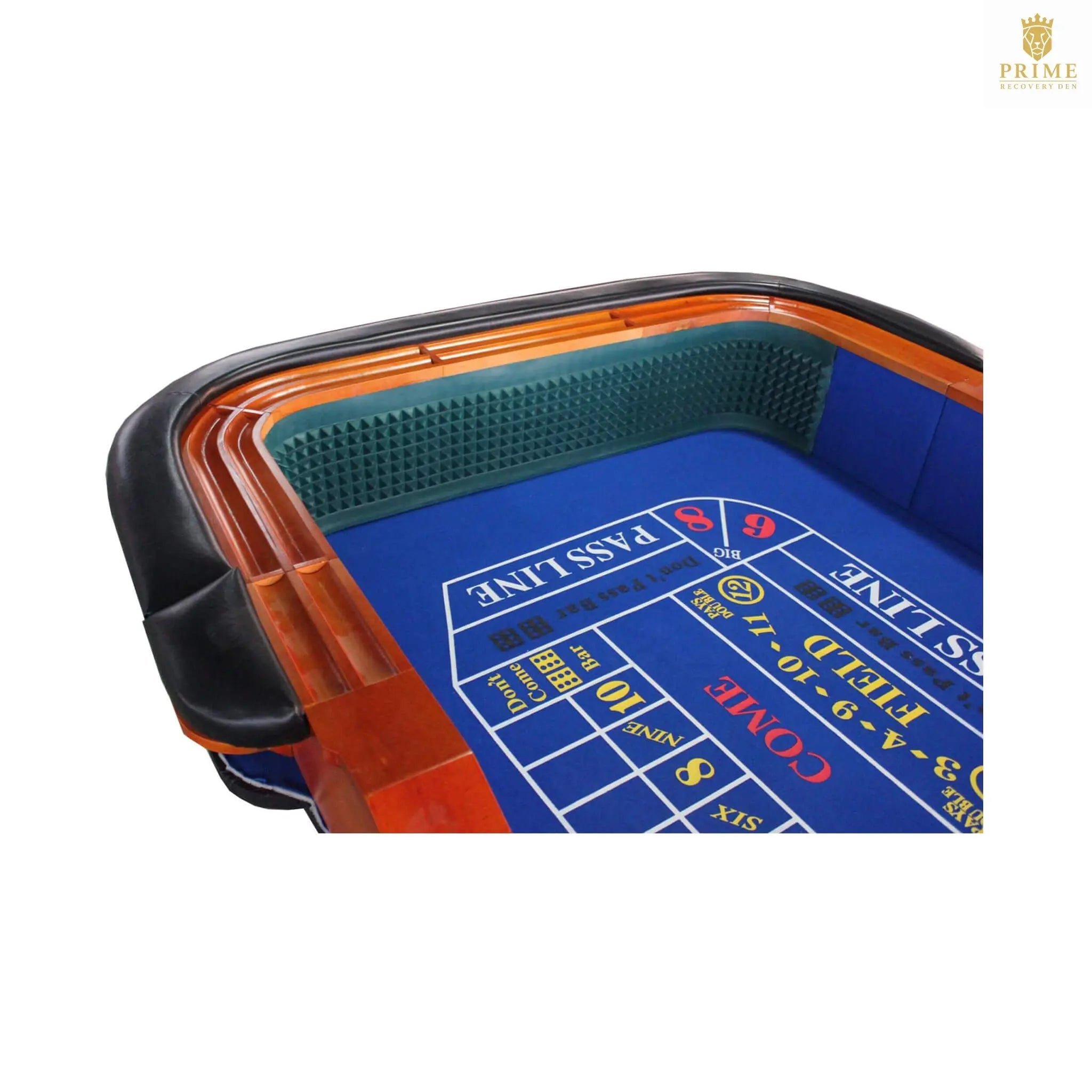 Premium 8FT Deluxe Casino Craps Table With Blue Felt And Pyramid Bumper (SAK91403) SAKSBY WHOLESALE