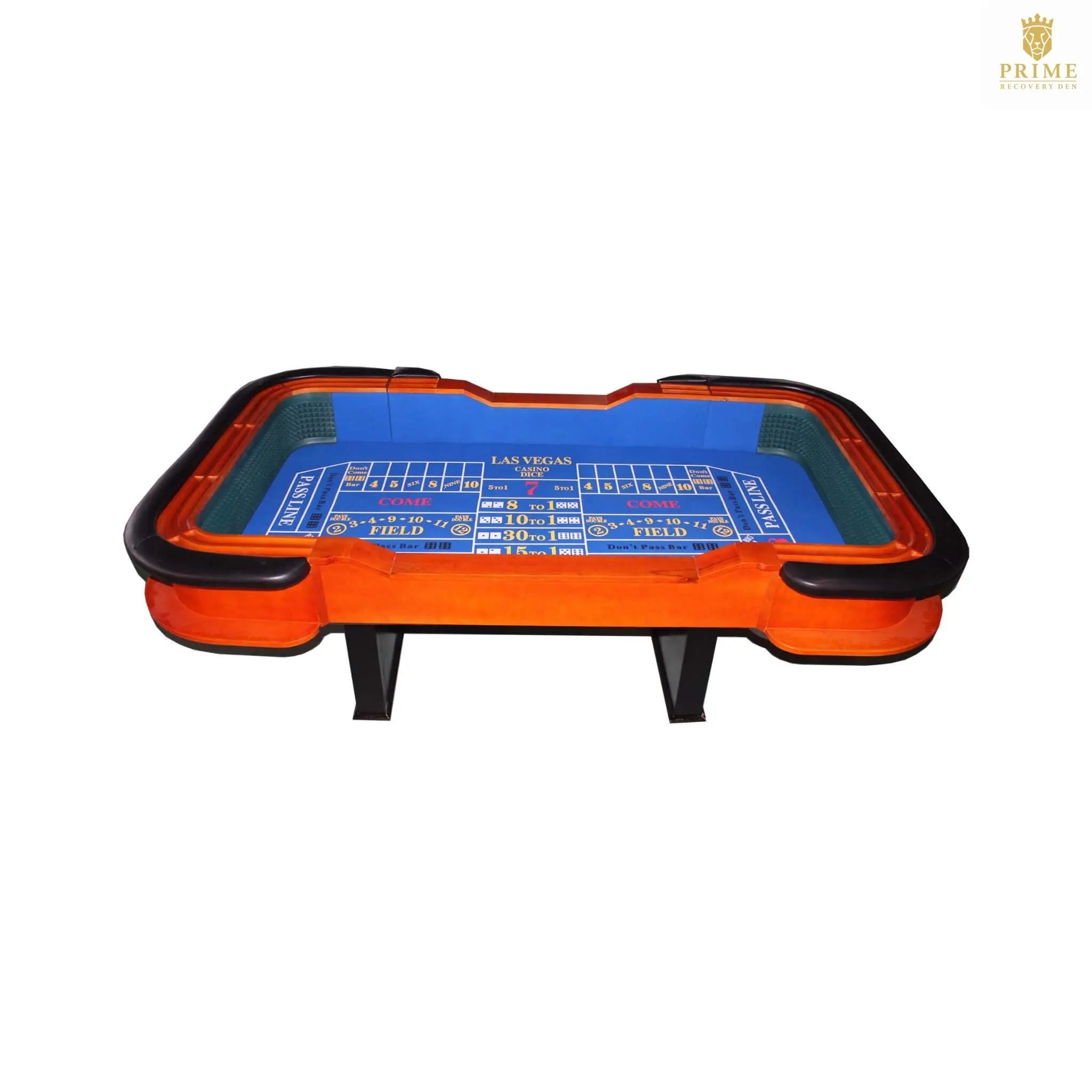 Premium 8FT Deluxe Casino Craps Table With Blue Felt And Pyramid Bumper (SAK91403) SAKSBY WHOLESALE