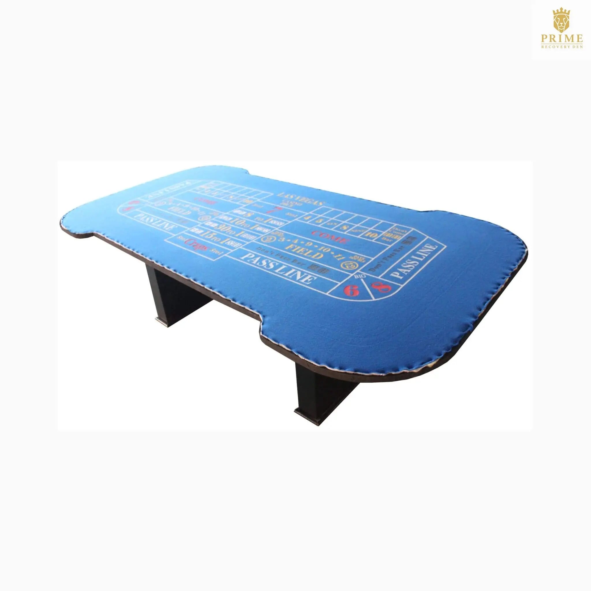 Premium 8FT Deluxe Casino Craps Table With Blue Felt And Pyramid Bumper (SAK91403) SAKSBY WHOLESALE