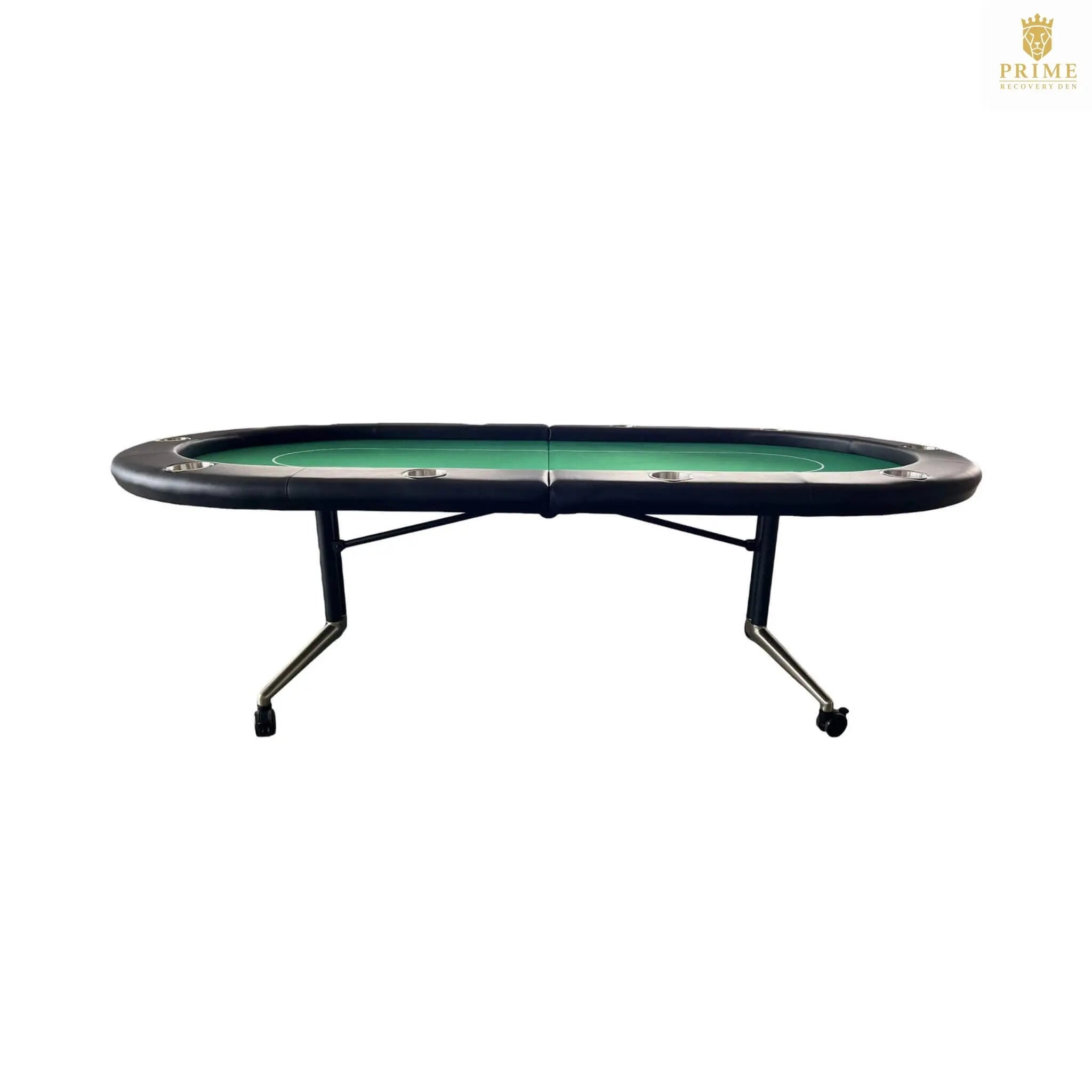 Premium 94-Inch Foldable 10-Player Poker Table With Wheels (SAK43087) SAKSBY WHOLESALE