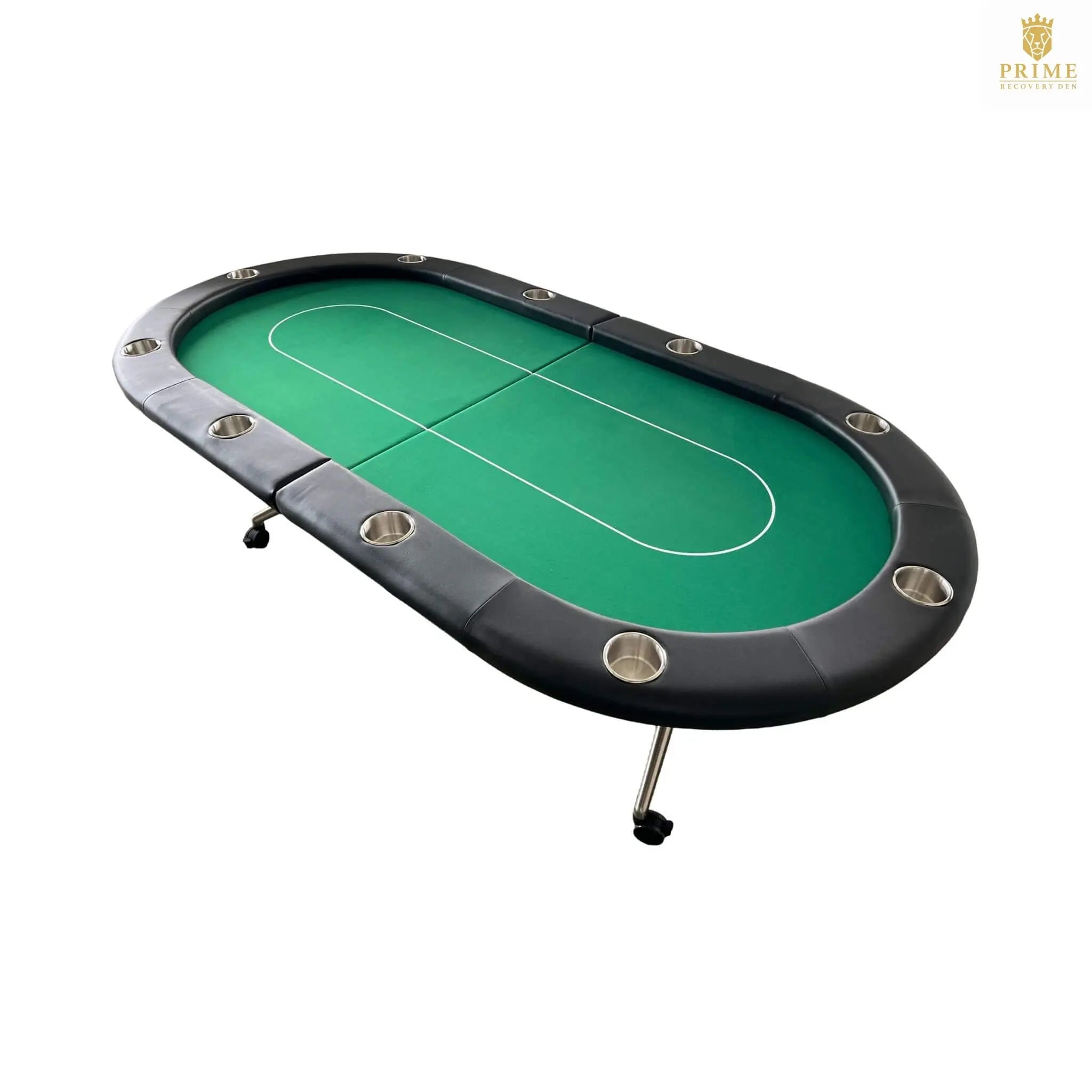Premium 94-Inch Foldable 10-Player Poker Table With Wheels (SAK43087) SAKSBY WHOLESALE