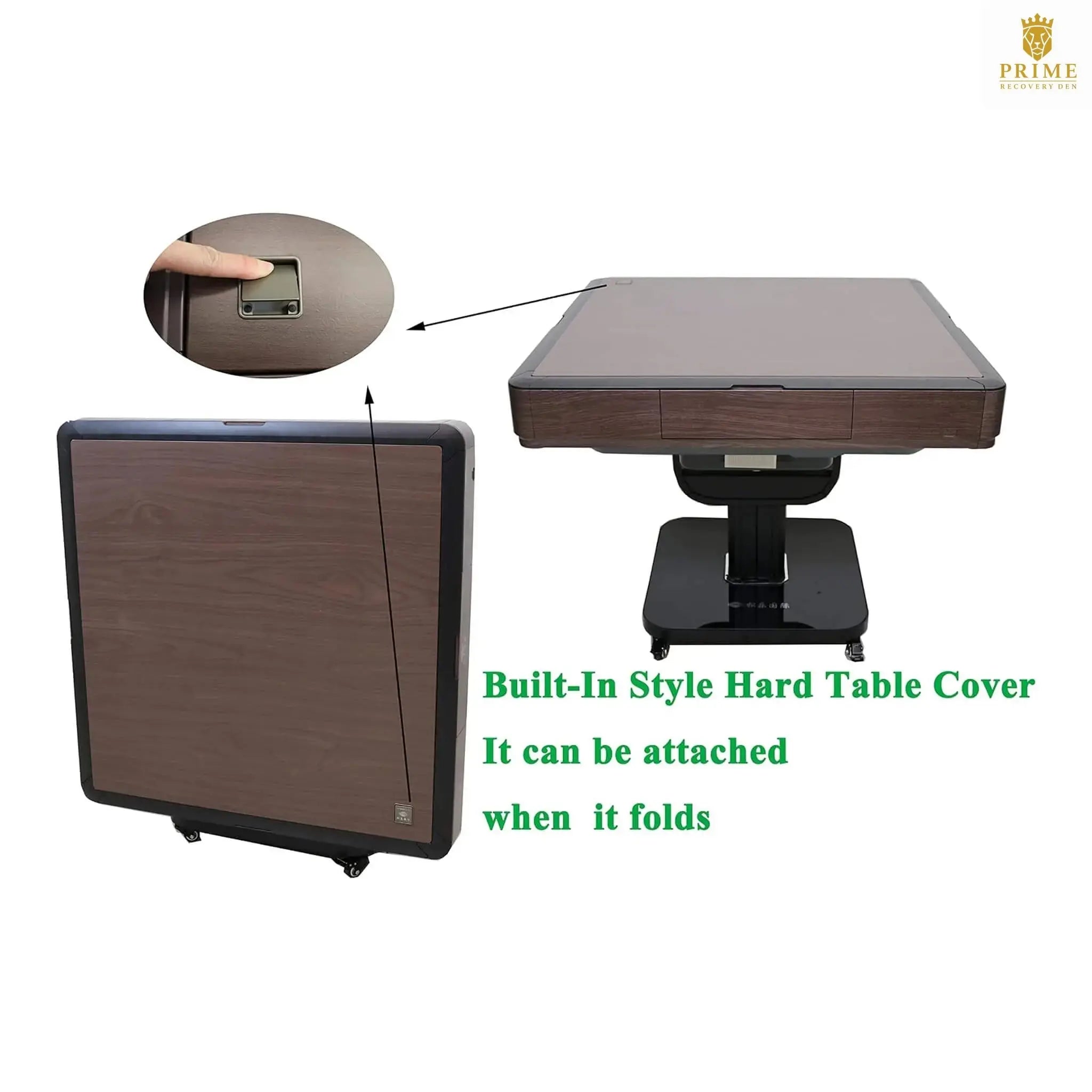 Premium Automatic Folding Mahjong Table With Walnut Finish, Two Set Of 166 40MM Numbered Tiles, And Hard Table Cover (SAK41893) SAKSBY WHOLESALE