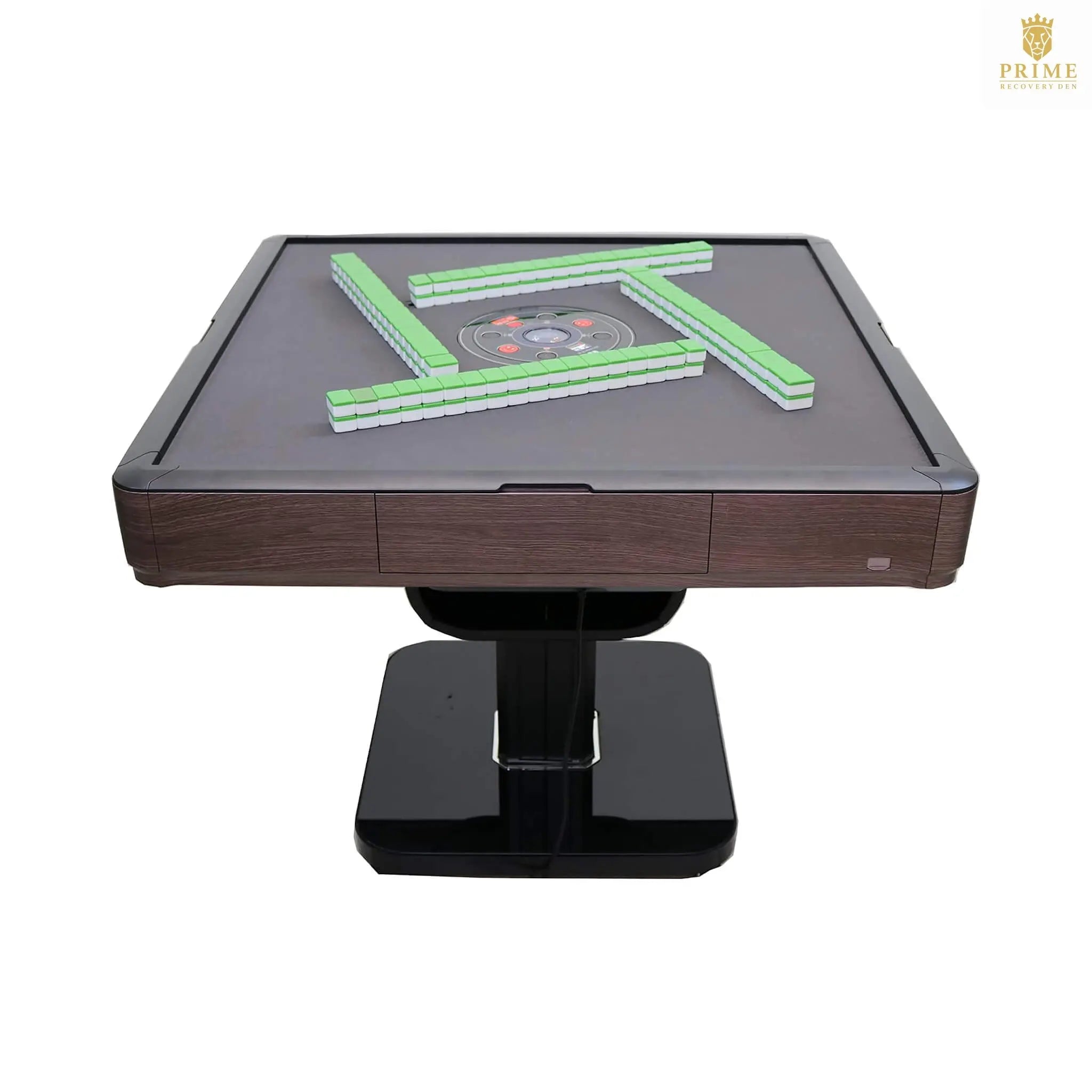 Premium Automatic Folding Mahjong Table With Walnut Finish, Two Set Of 166 40MM Numbered Tiles, And Hard Table Cover (SAK41893) SAKSBY WHOLESALE
