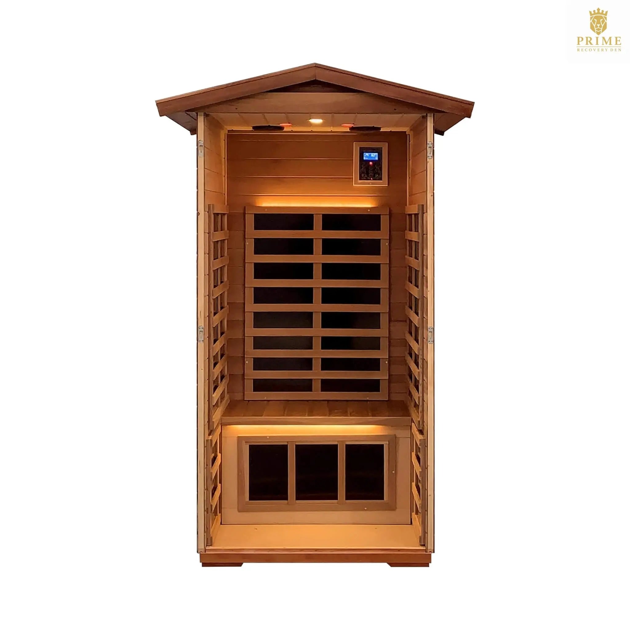 Thermora Xyra Premium 1-Person Outdoor Red Cedar Infrared Sauna With Low EMF, Chromotherapy And Bluetooth (SAK32783) SAKSBY WHOLESALE