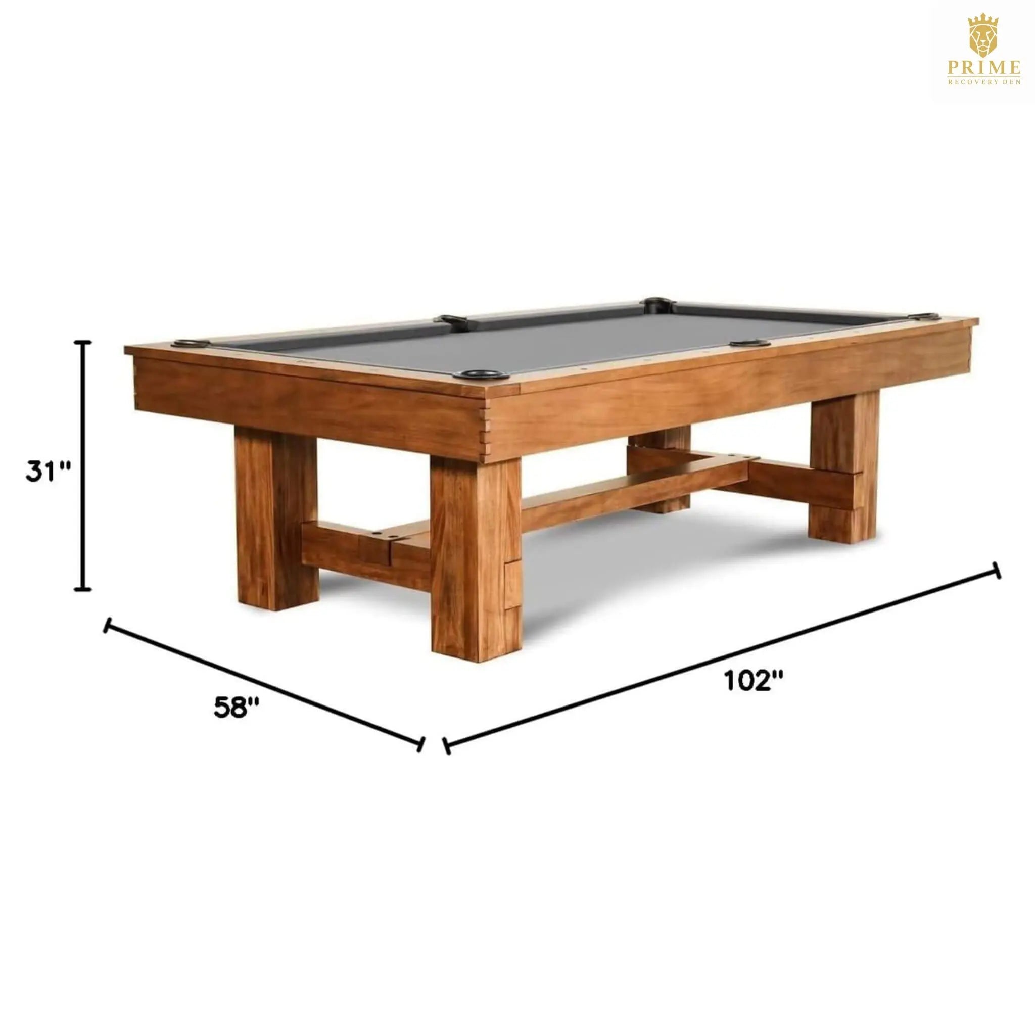 8FT Premium Professional Presli Slate Native Acacia Solid Wood Billiard Pool Table With Custom Table Cloth (SAK90428) SAKSBY WHOLESALE