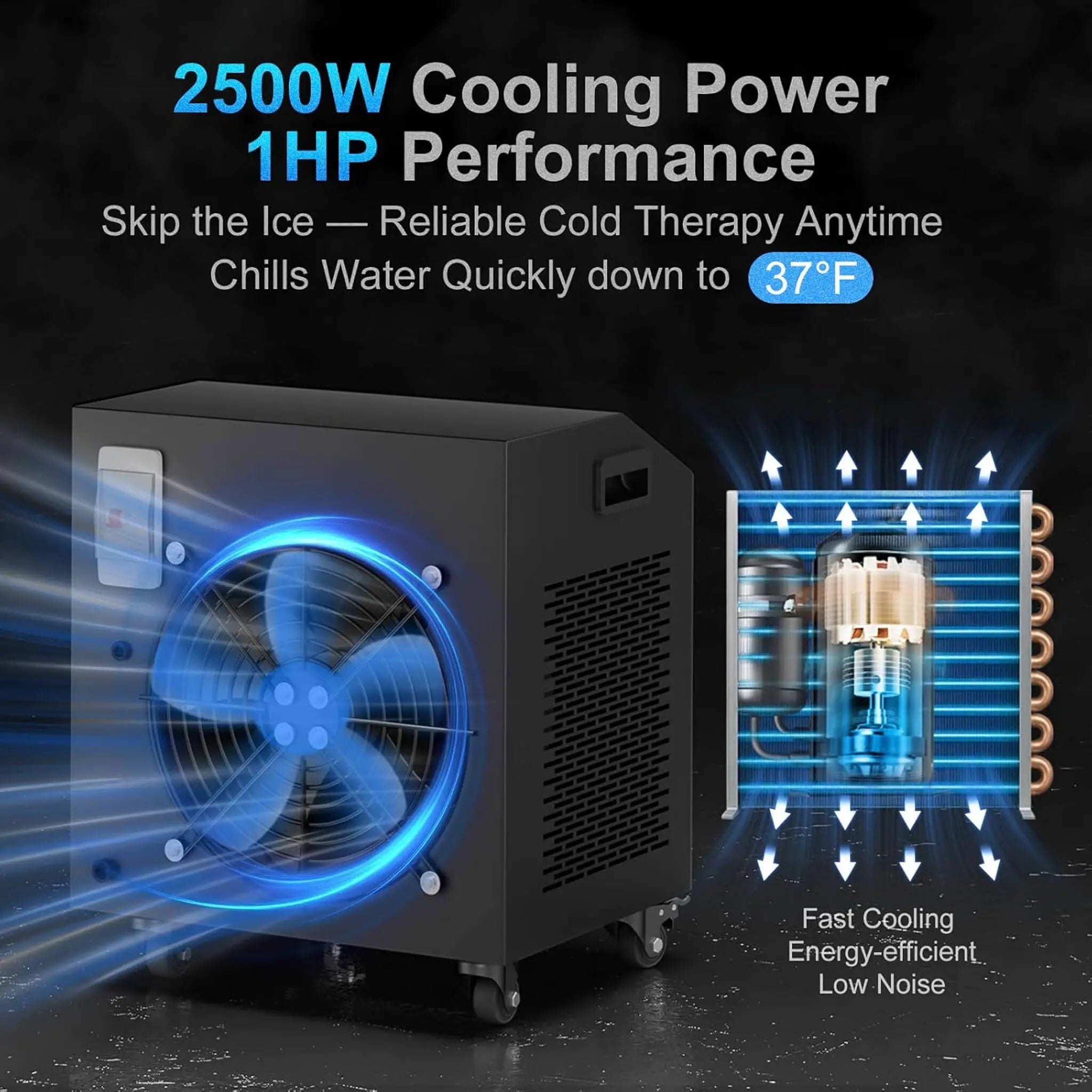 FCP Premium XL 120 Gal Cold Plunge Tub Kit With 1HP Chiller, Filter, And Pump (SAK92632) SAKSBY WHOLESALE