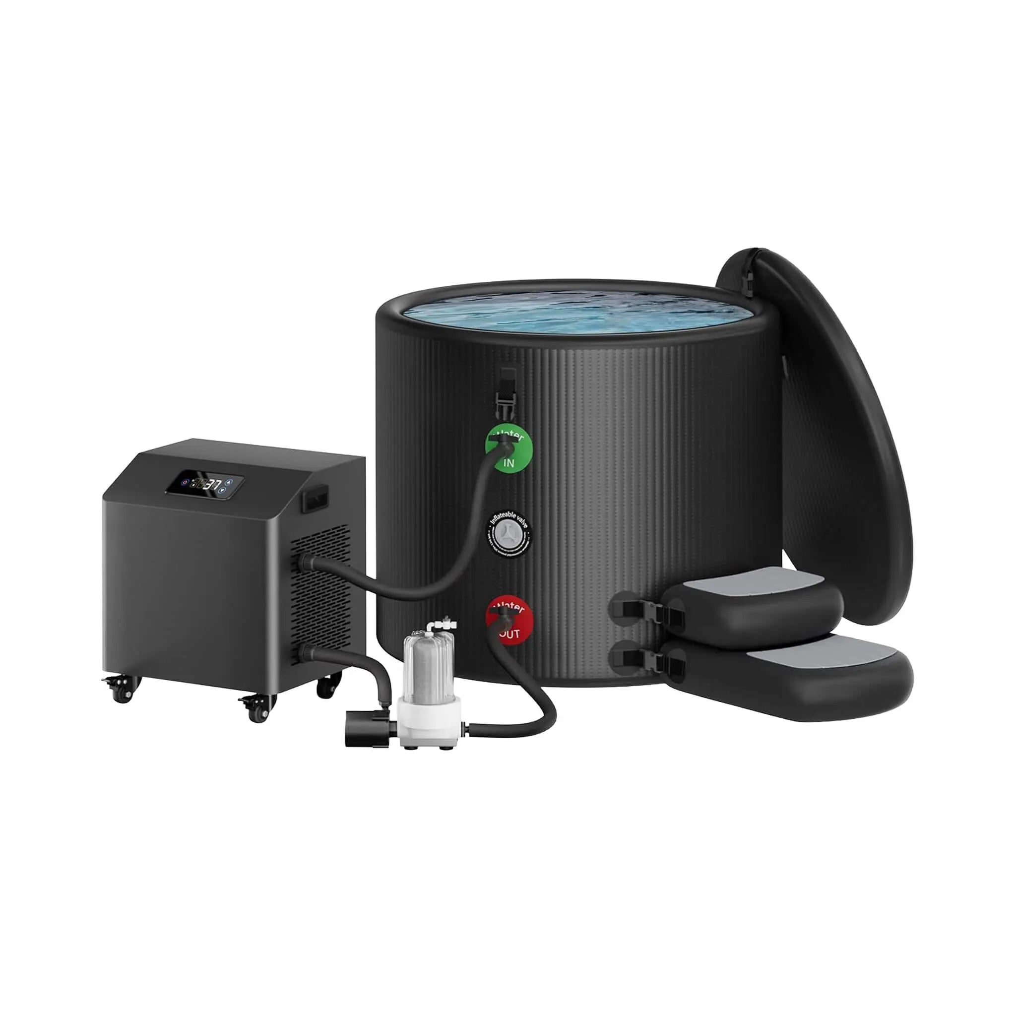 FCP Premium XL 120 Gal Cold Plunge Tub Kit With 1HP Chiller, Filter, And Pump (SAK92632) SAKSBY WHOLESALE