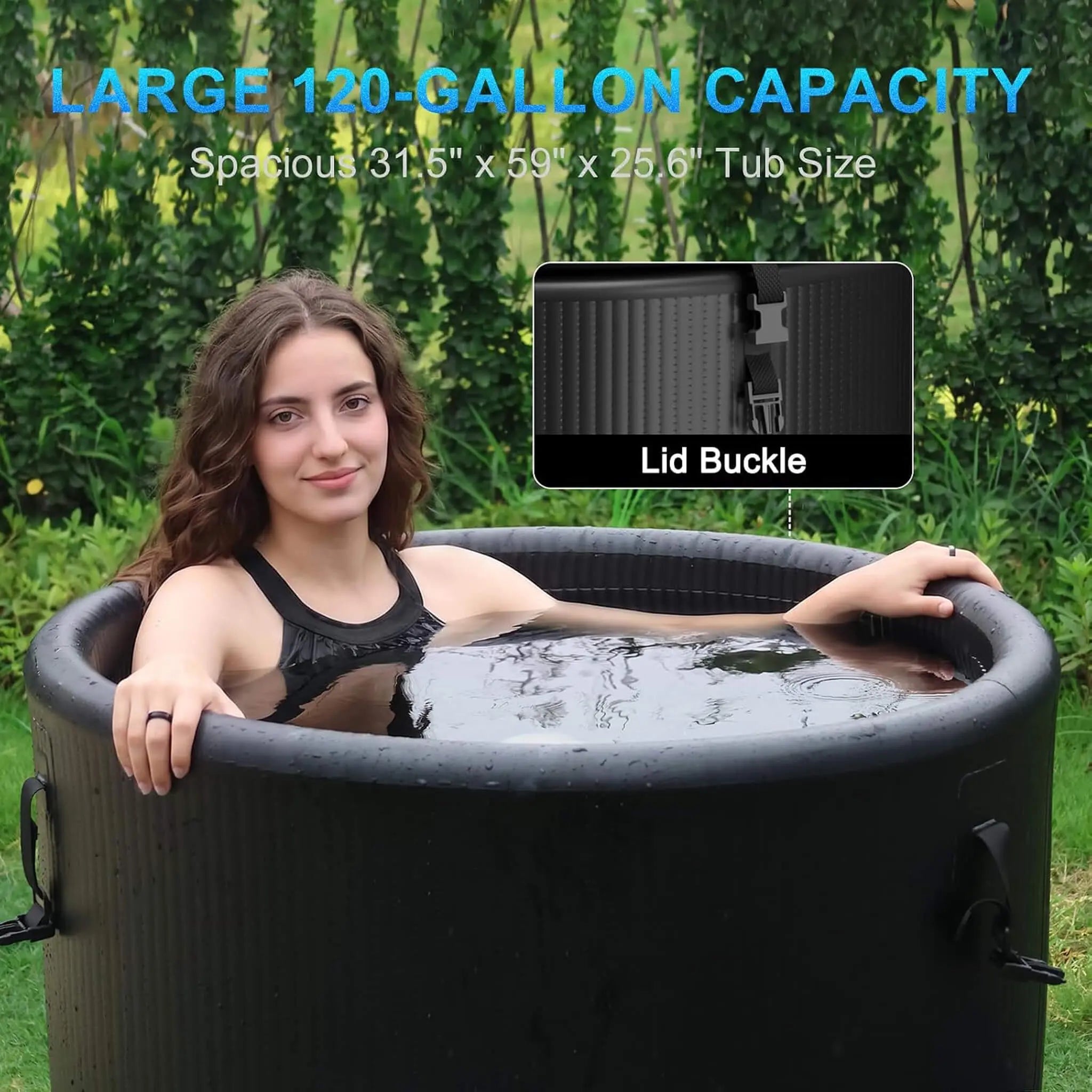 FCP Premium XL 120 Gal Cold Plunge Tub Kit With 1HP Chiller, Filter, And Pump (SAK92632) SAKSBY WHOLESALE
