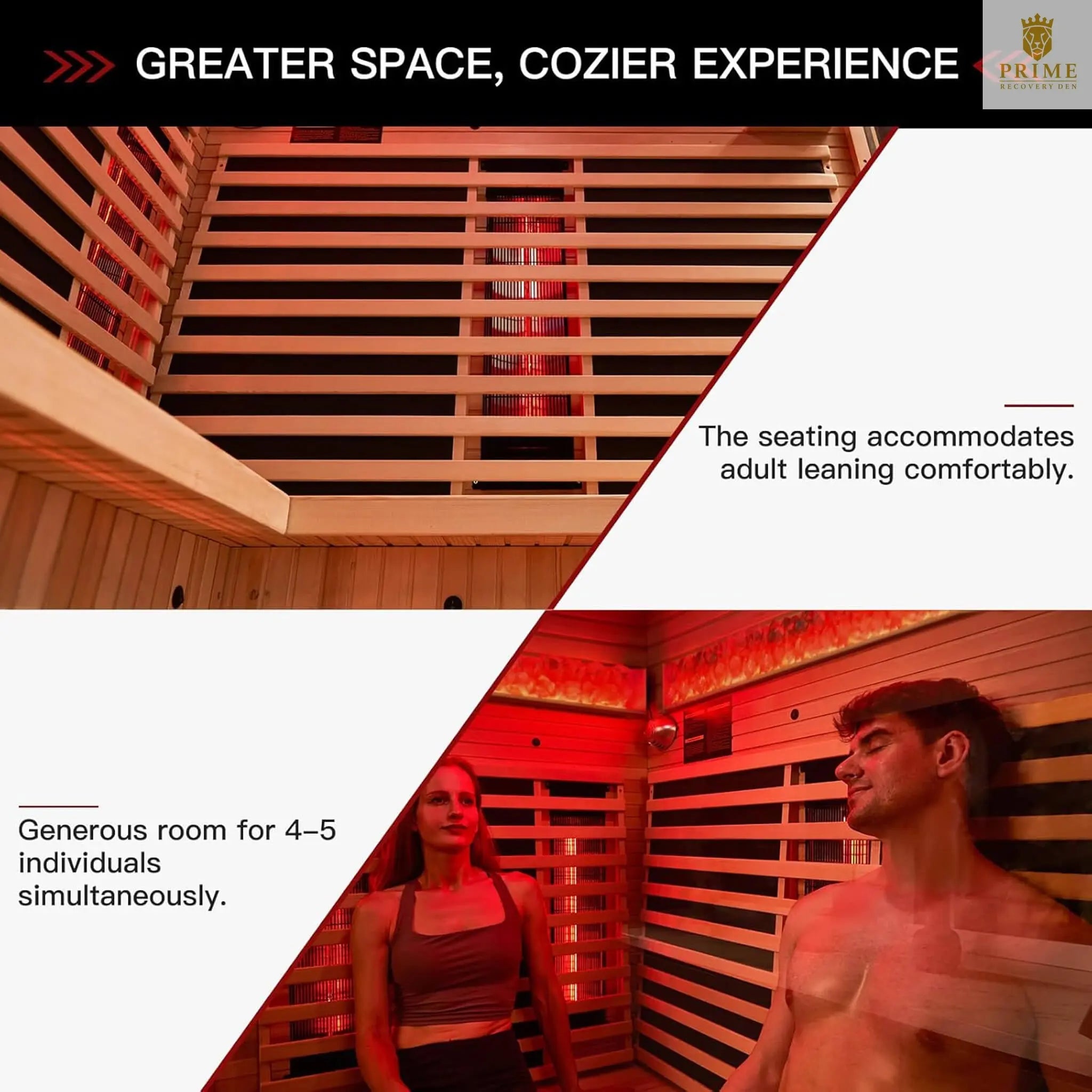Rövia Ember 4-Person Full-Spectrum Infrared Sauna With Himalayan Salt Panels [Made-To-Order] (SAK80537) SAKSBY WHOLESALE