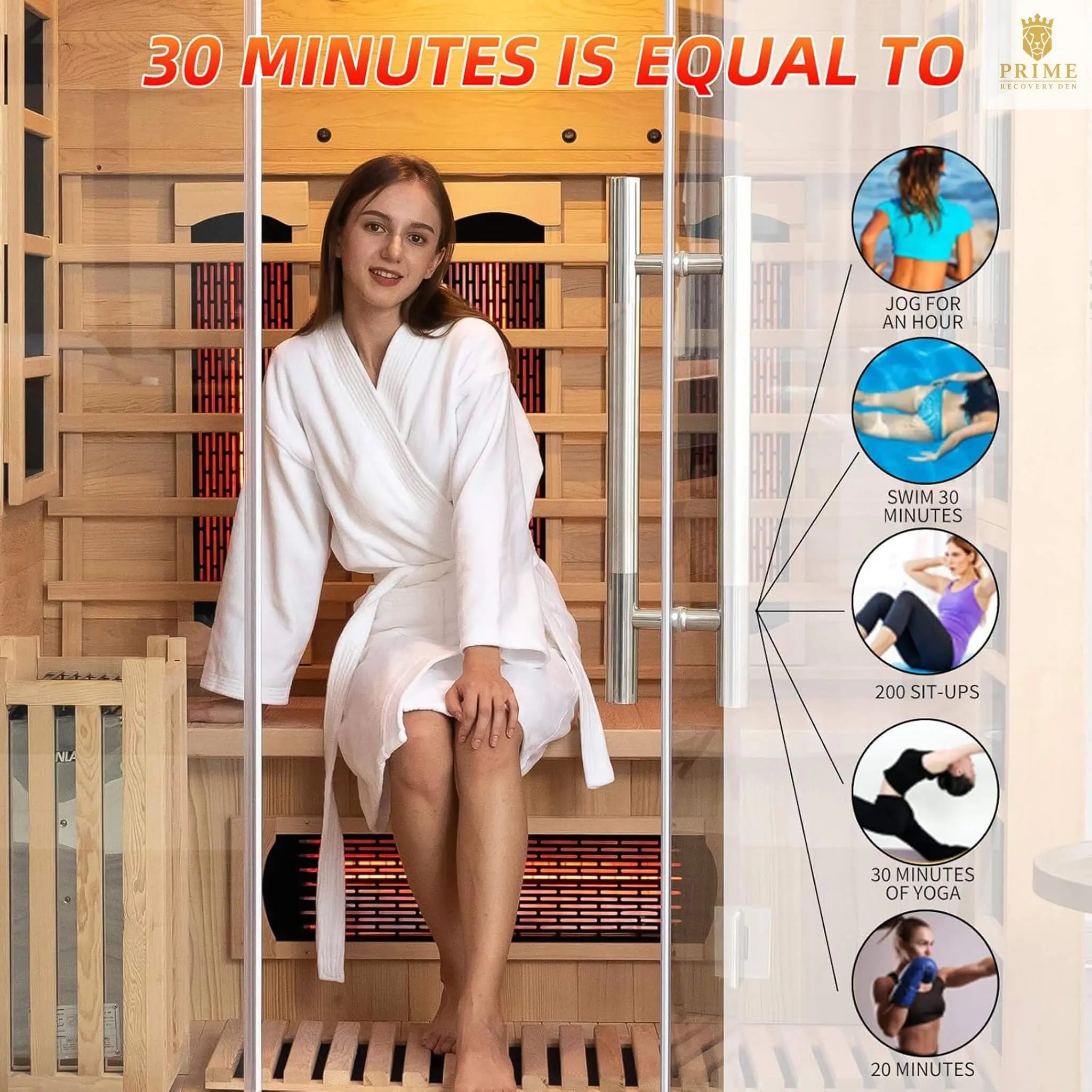 Rövia Aurora 3-Person Indoor Hybrid Sauna Room With Infrared And 4.5KW Steam Heater [Made-To-Order] (SAK41592) SAKSBY WHOLESALE