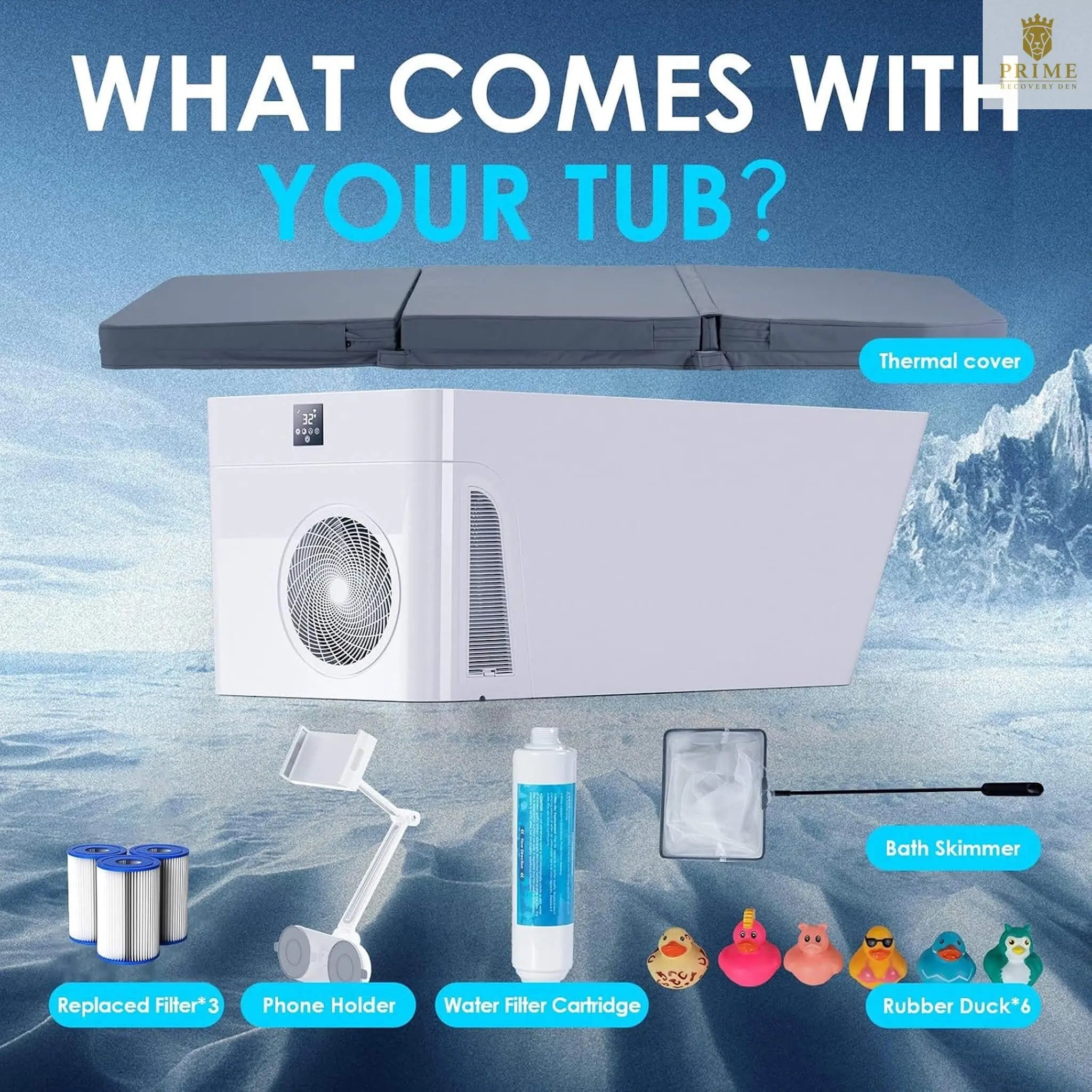 CSC Smart 1-Piece Freestanding Full-Body All-In-One Cold Plunge Tub With Built-In Water Chiller (SAK56280) SAKSBY WHOLESALE