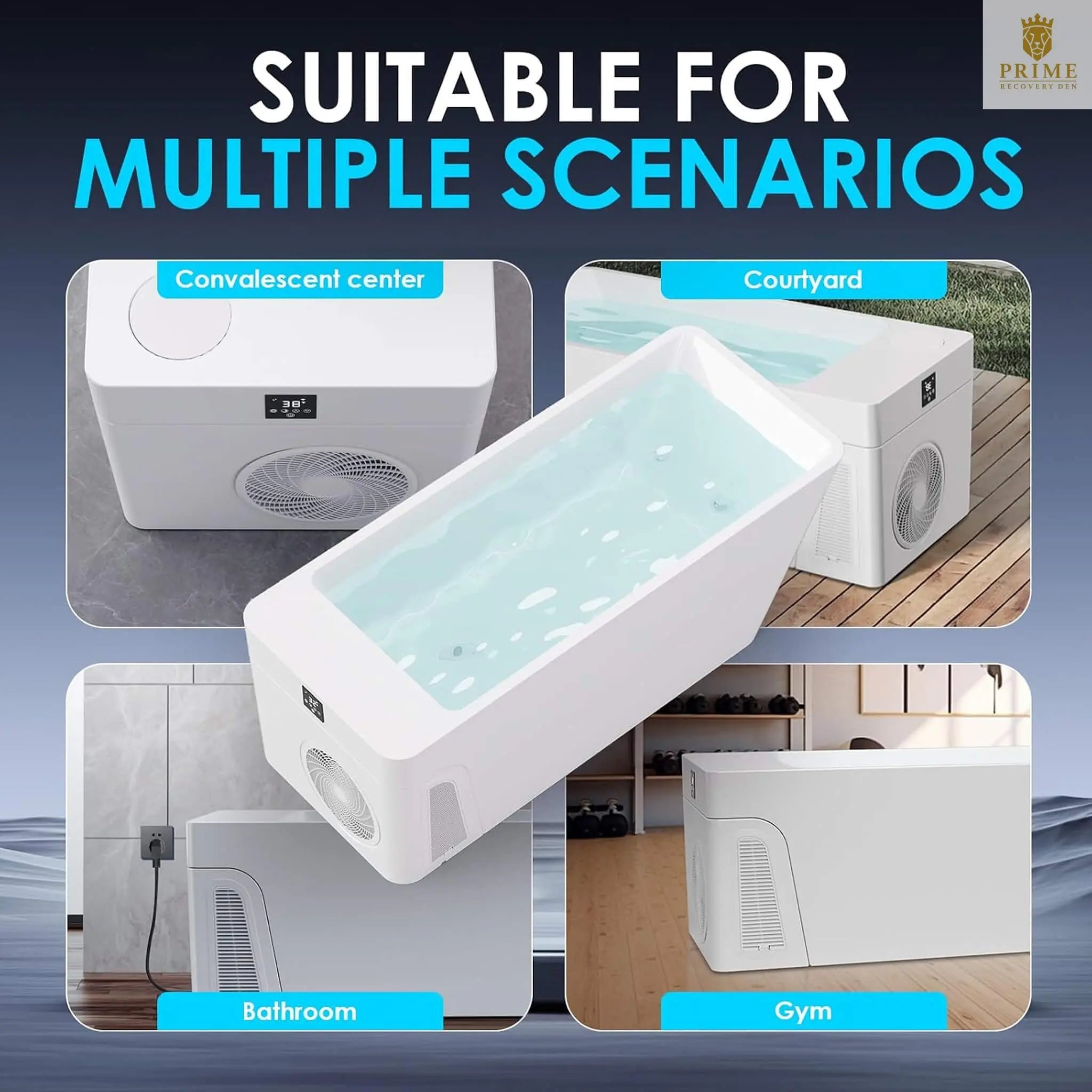 CSC Smart 1-Piece Freestanding Full-Body All-In-One Cold Plunge Tub With Built-In Water Chiller (SAK56280) SAKSBY WHOLESALE