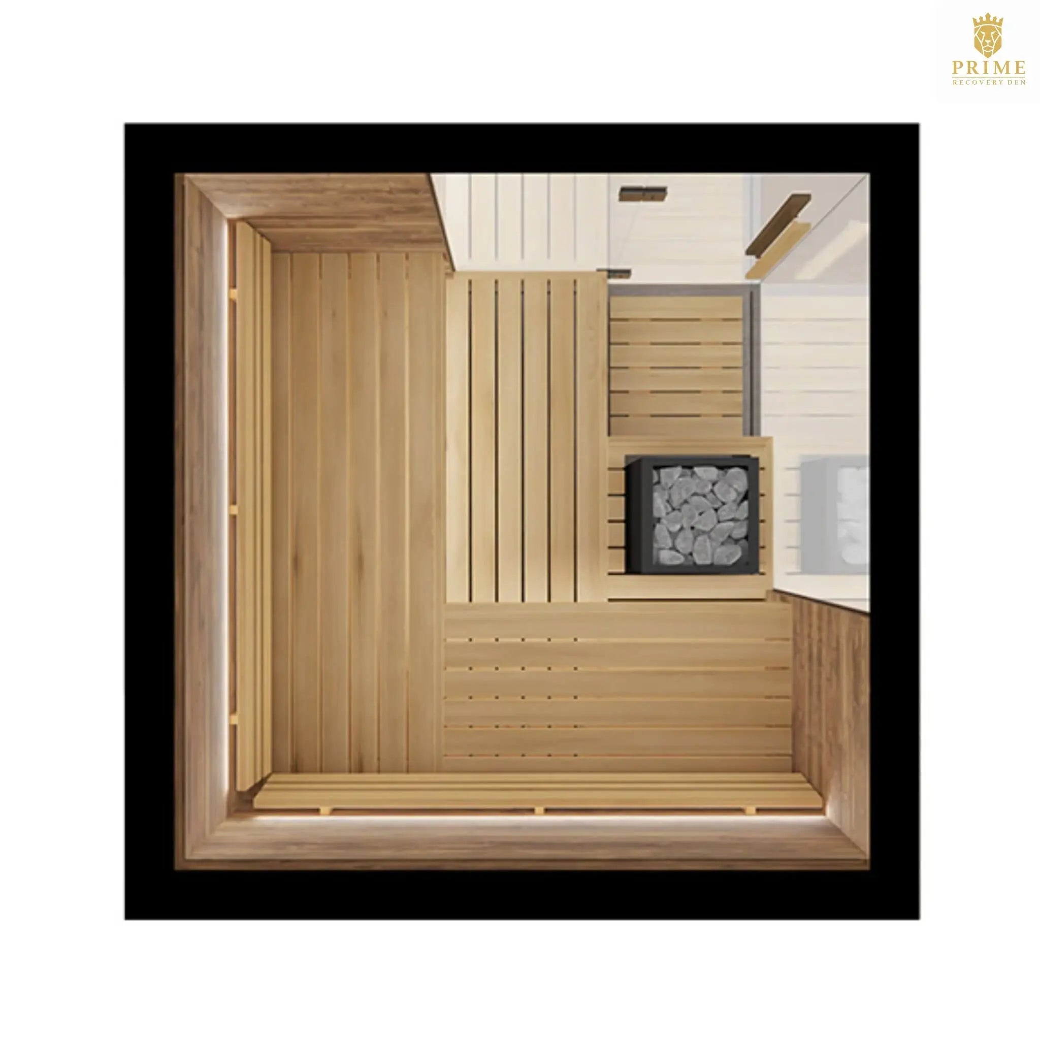 ThermaSol Astra 4-Person Indoor Semi Panoramic Glass Sauna Cabin [Made-To-Order] [14-ASTRADL\R] (SAK90471) SAKSBY WHOLESALE