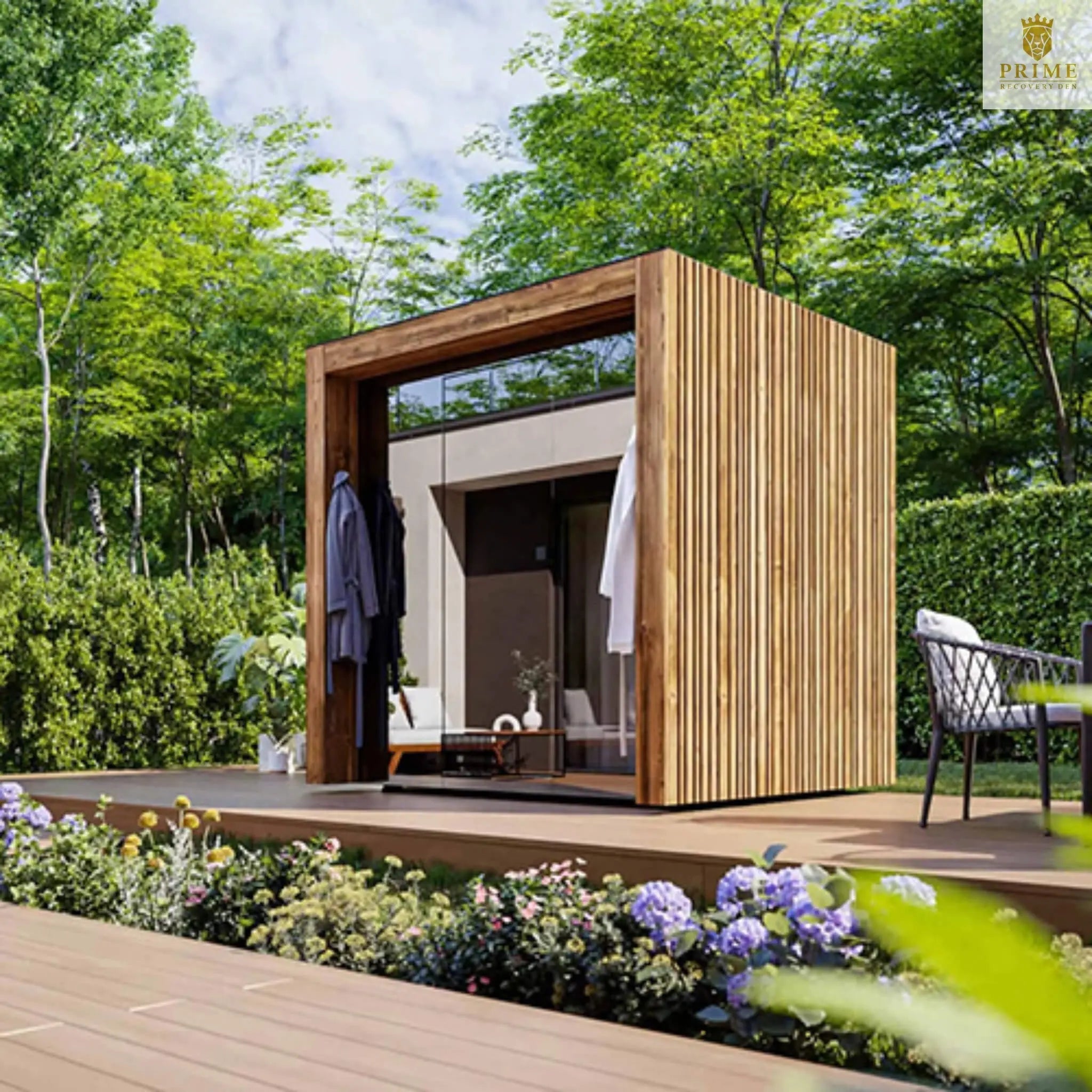 ThermaSol Fortis Fully-Assembled 4-Person Outdoor Sauna Cabin [Made-To-Order] [14-FORTIS] (SAK35896) SAKSBY WHOLESALE