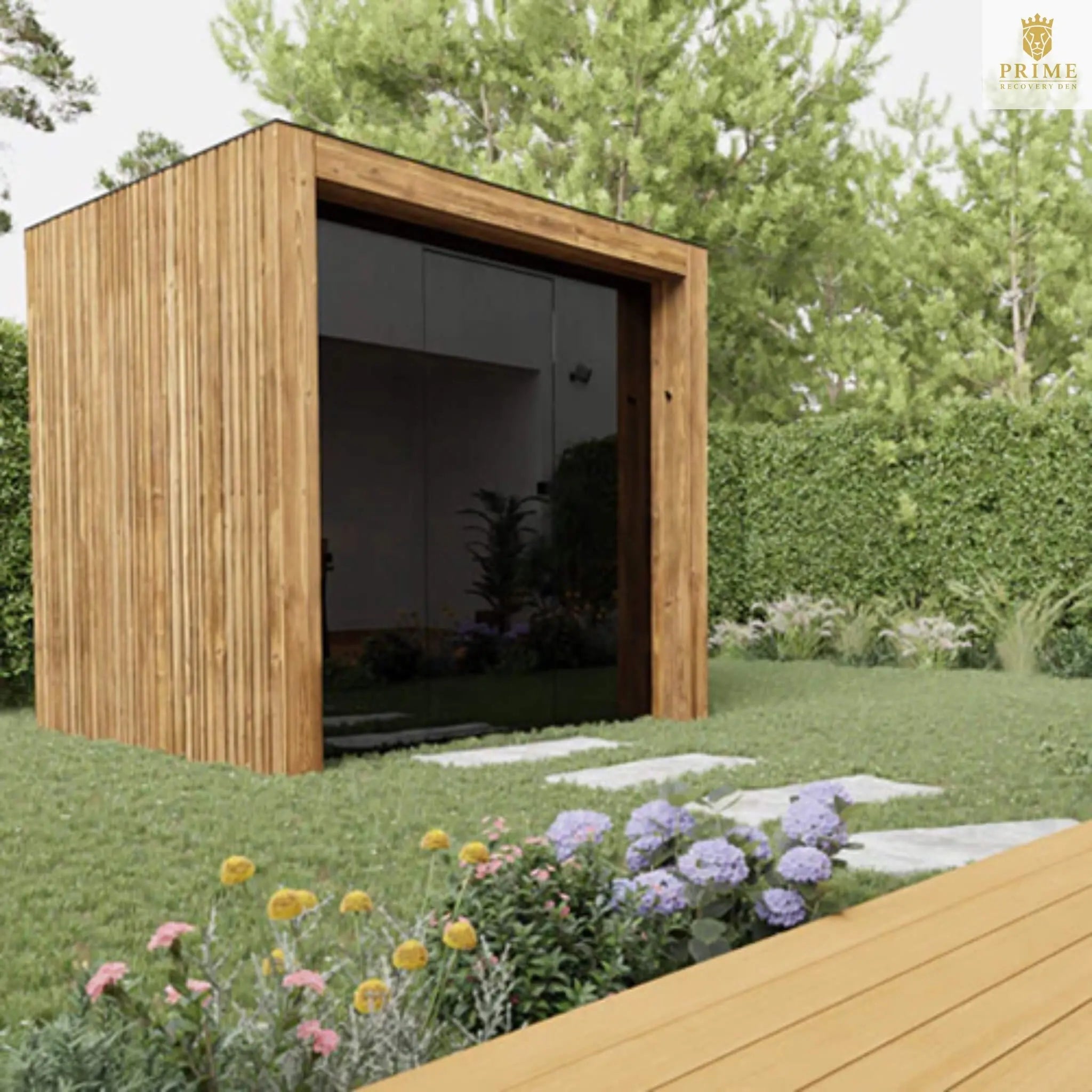 ThermaSol Fortis Fully-Assembled 4-Person Outdoor Sauna Cabin [Made-To-Order] [14-FORTIS] (SAK35896) SAKSBY WHOLESALE