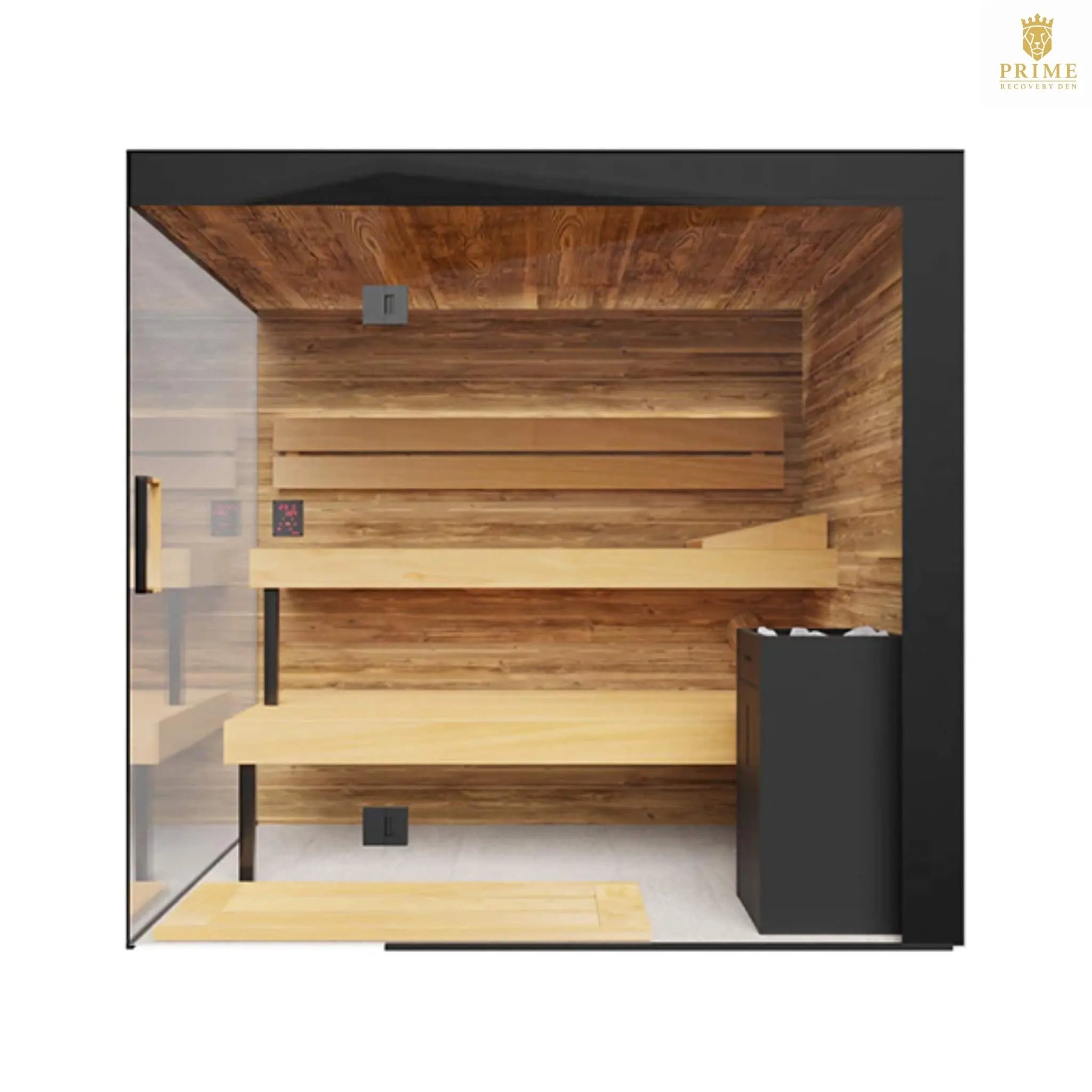 ThermaSol Lumaria 2-5 Person Indoor Glass Sauna Cabin [14-LUMARIA] (SAK84962) SAKSBY WHOLESALE