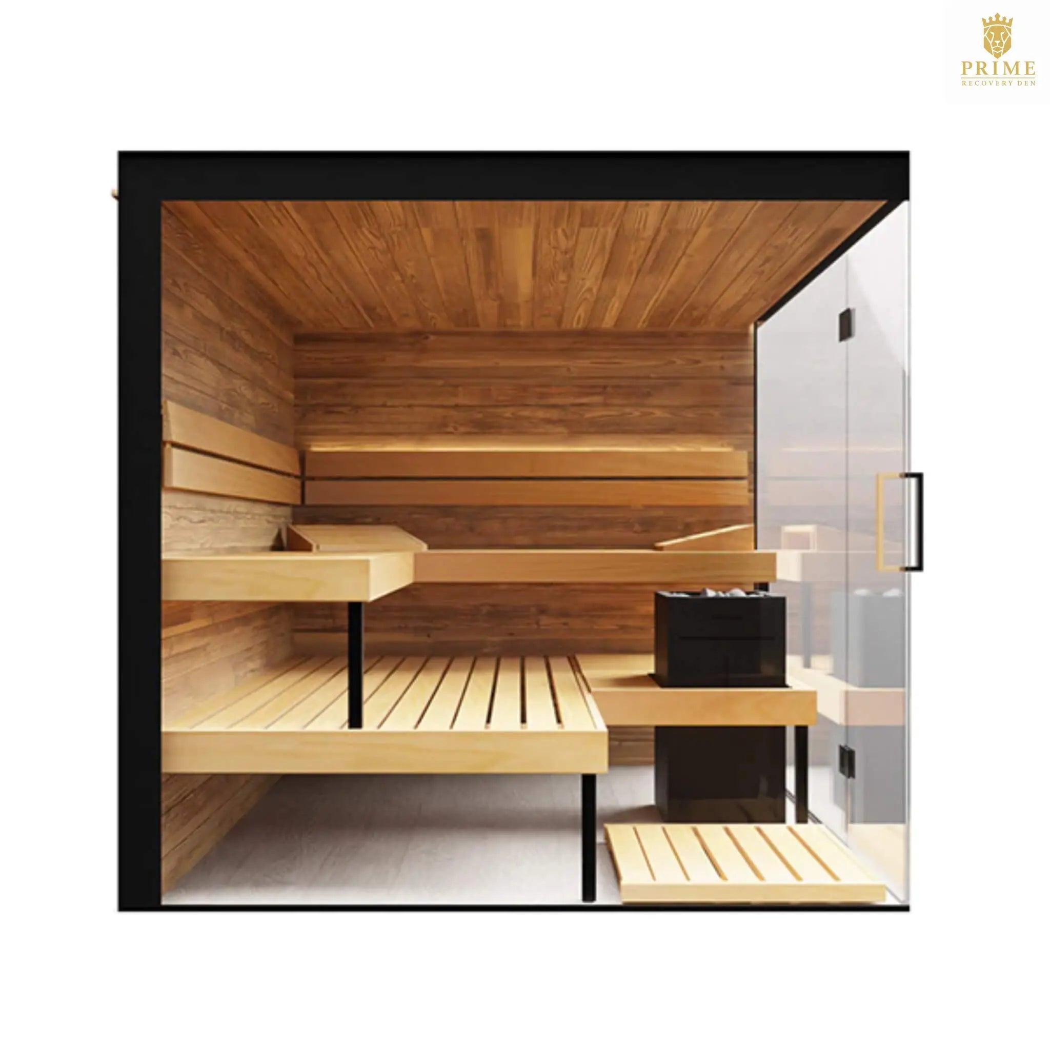 ThermaSol Lumaria 2-5 Person Indoor Glass Sauna Cabin [14-LUMARIA] (SAK84962) SAKSBY WHOLESALE