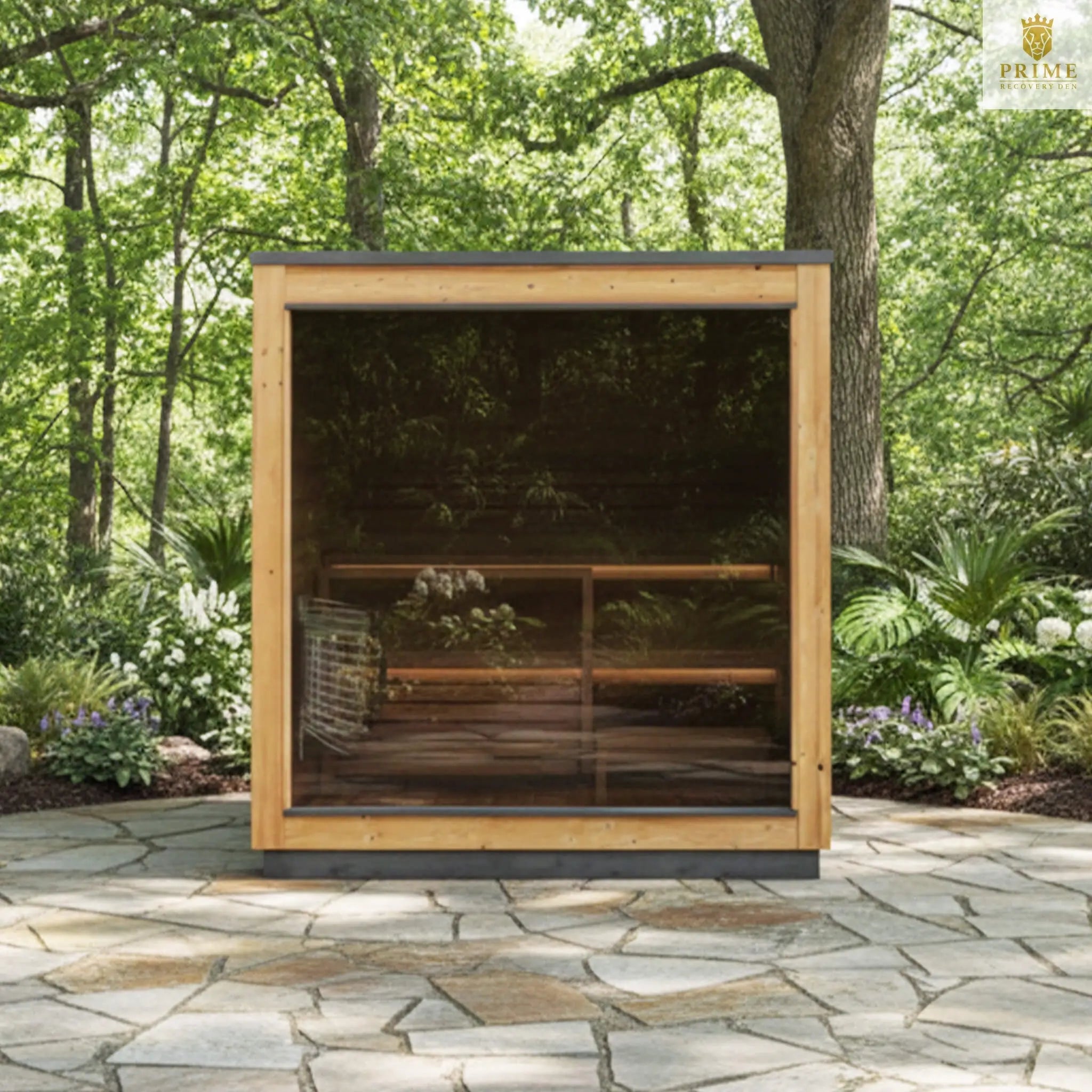 ThermaSol Nordic Dawn 4-Person Fully-Assembled Outdoor Sauna Cabin [Made-To-Order] [14-KIR-4555] (SAK82057) SAKSBY WHOLESALE