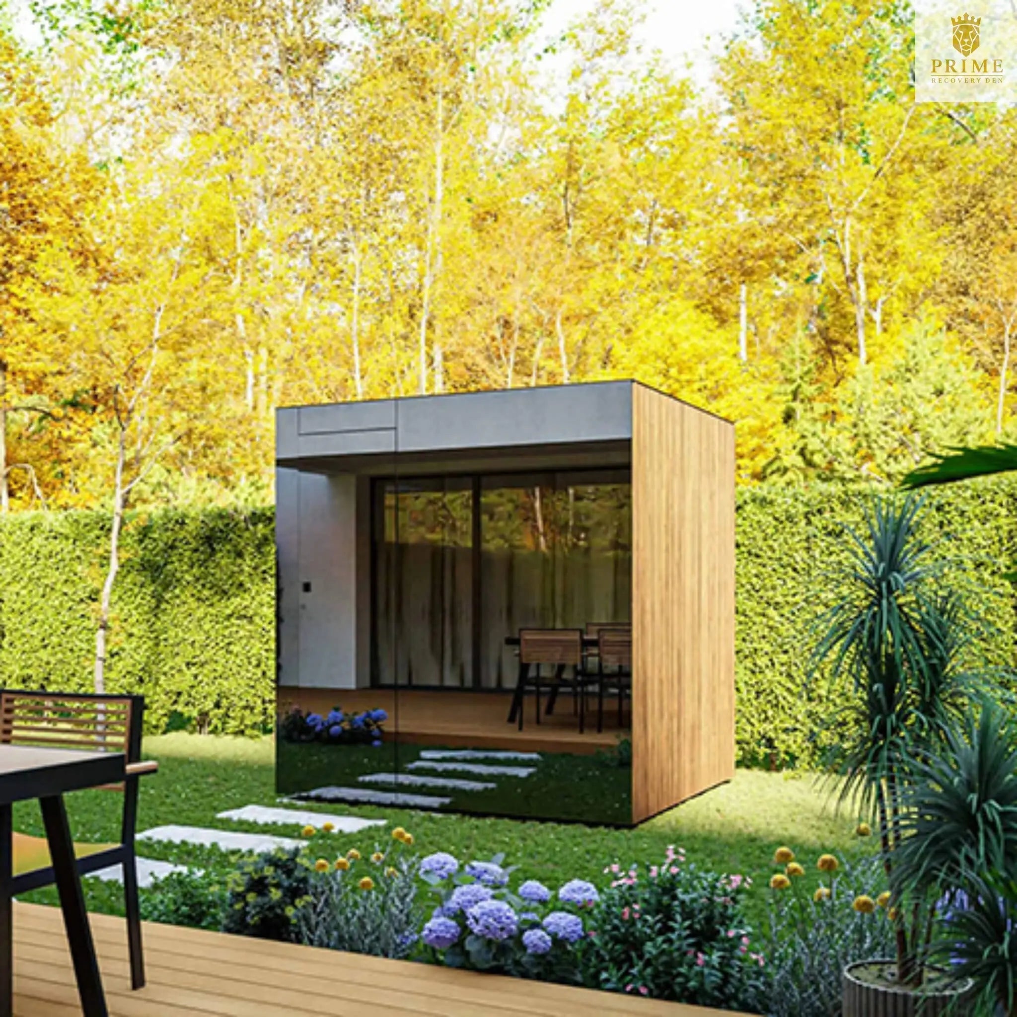 ThermaSol Spectra 4-Person Fully-Assembled Outdoor Sauna Cabin [Made-To-Order] [14-SPECTRA] (SAK46921) SAKSBY WHOLESALE