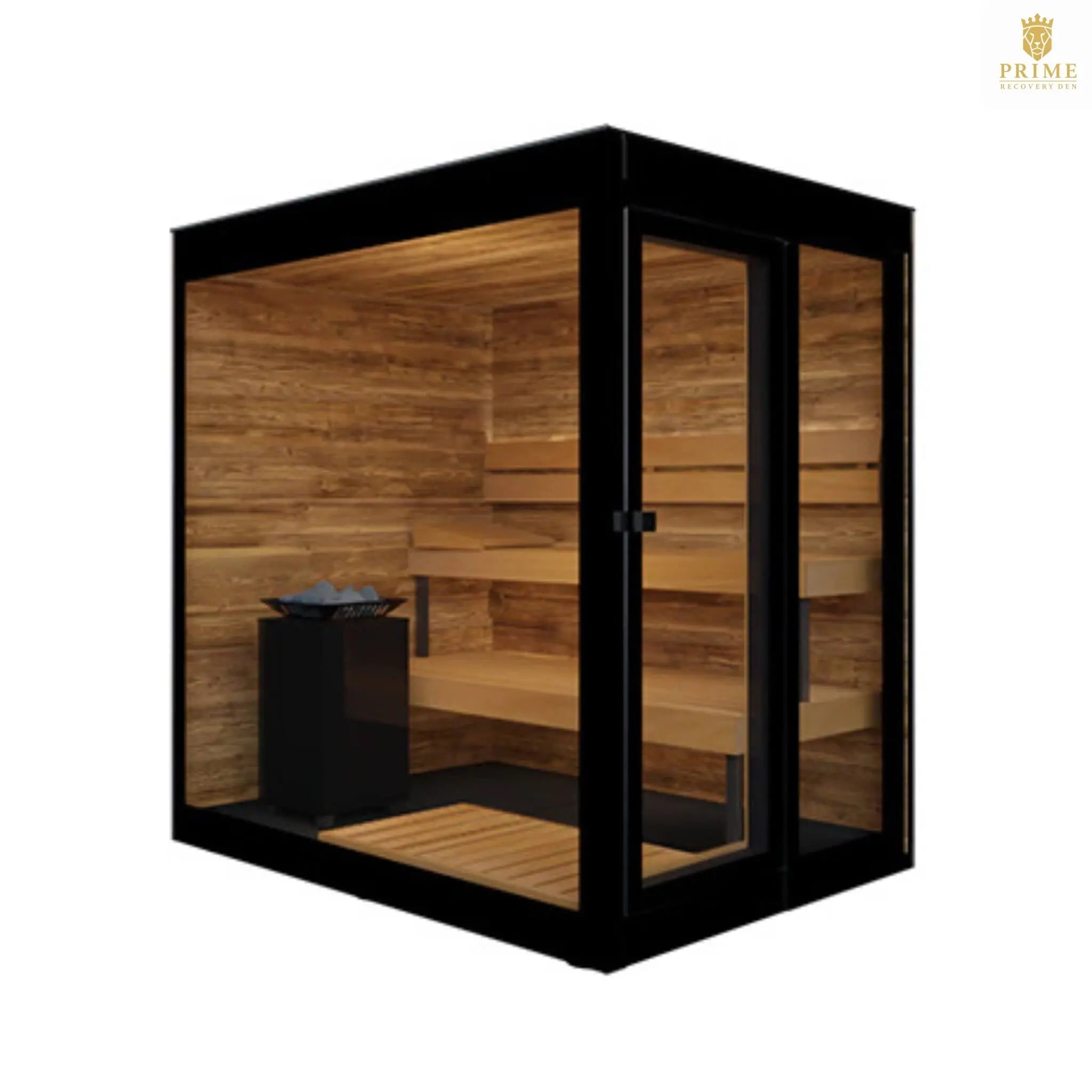 ThermaSol Vera 3-Person Fully-Assembled Outdoor Sauna Cabin [Made-To-Order] [14-VERADL/R] (SAK30752) SAKSBY WHOLESALE