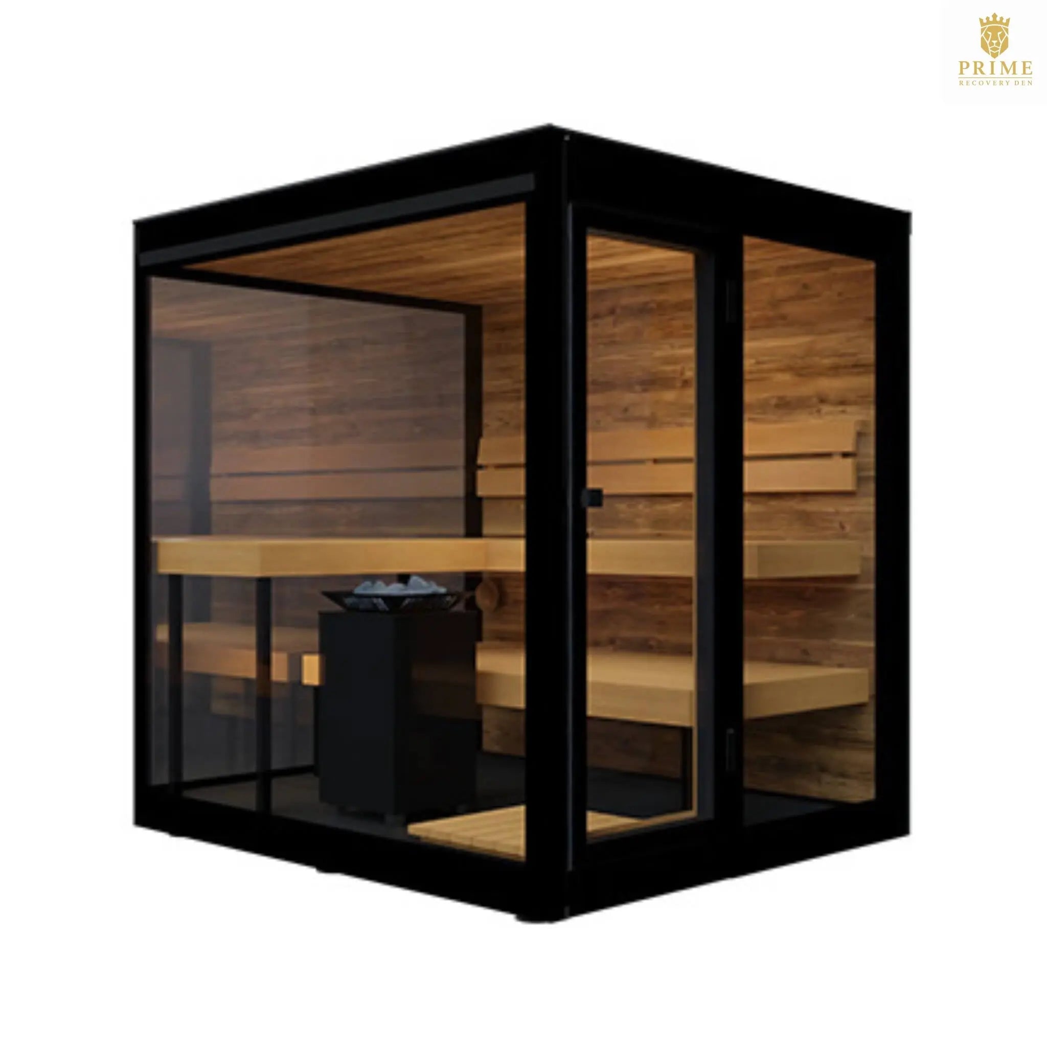ThermaSol Vue 4-Person Outdoor Mirrored Glass Sauna [Made-To-Order] [14-VUEDL/R] (SAK84963) SAKSBY WHOLESALE
