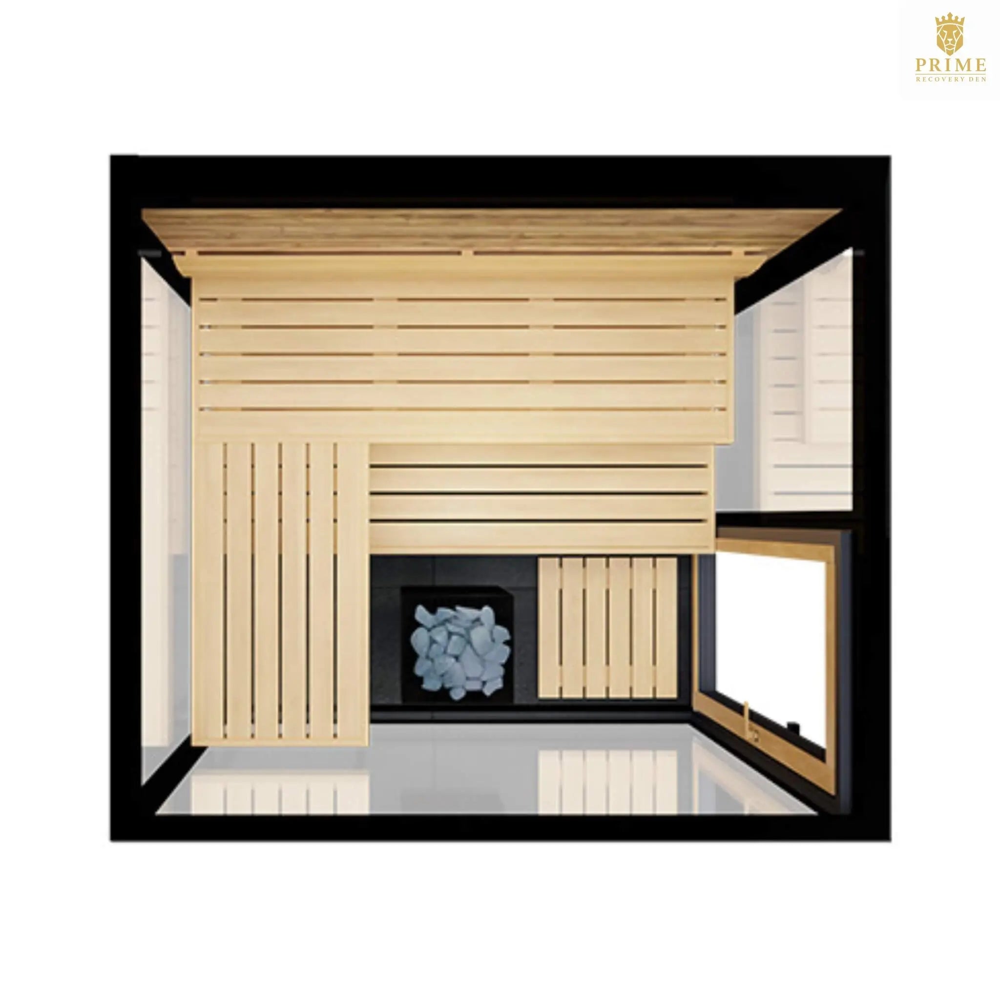ThermaSol Vue 4-Person Outdoor Mirrored Glass Sauna [Made-To-Order] [14-VUEDL/R] (SAK84963) SAKSBY WHOLESALE