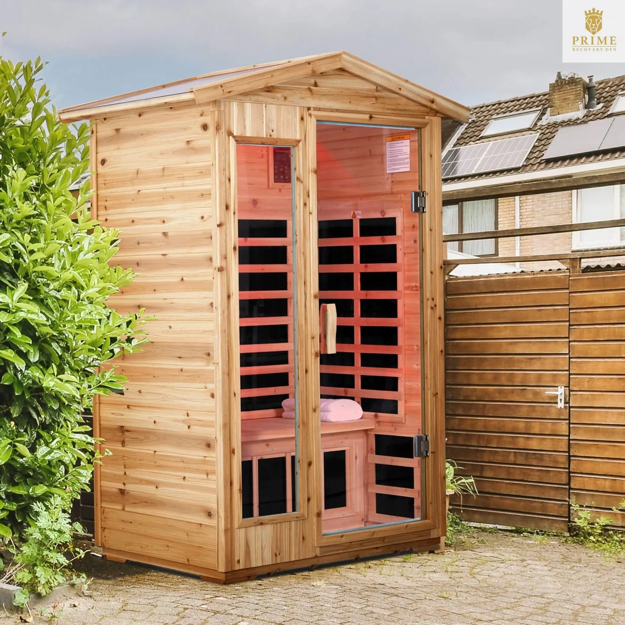 Thermora Vexa 2-Person Outdoor Infrared Sauna With Bluetooth Audio And LED Lighting (SAK28694) SAKSBY WHOLESALE