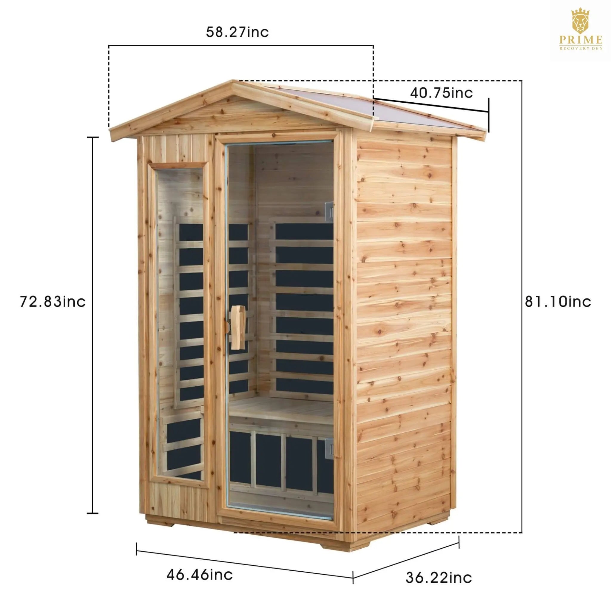 Thermora Vexa 2-Person Outdoor Infrared Sauna With Bluetooth Audio And LED Lighting (SAK28694) SAKSBY WHOLESALE