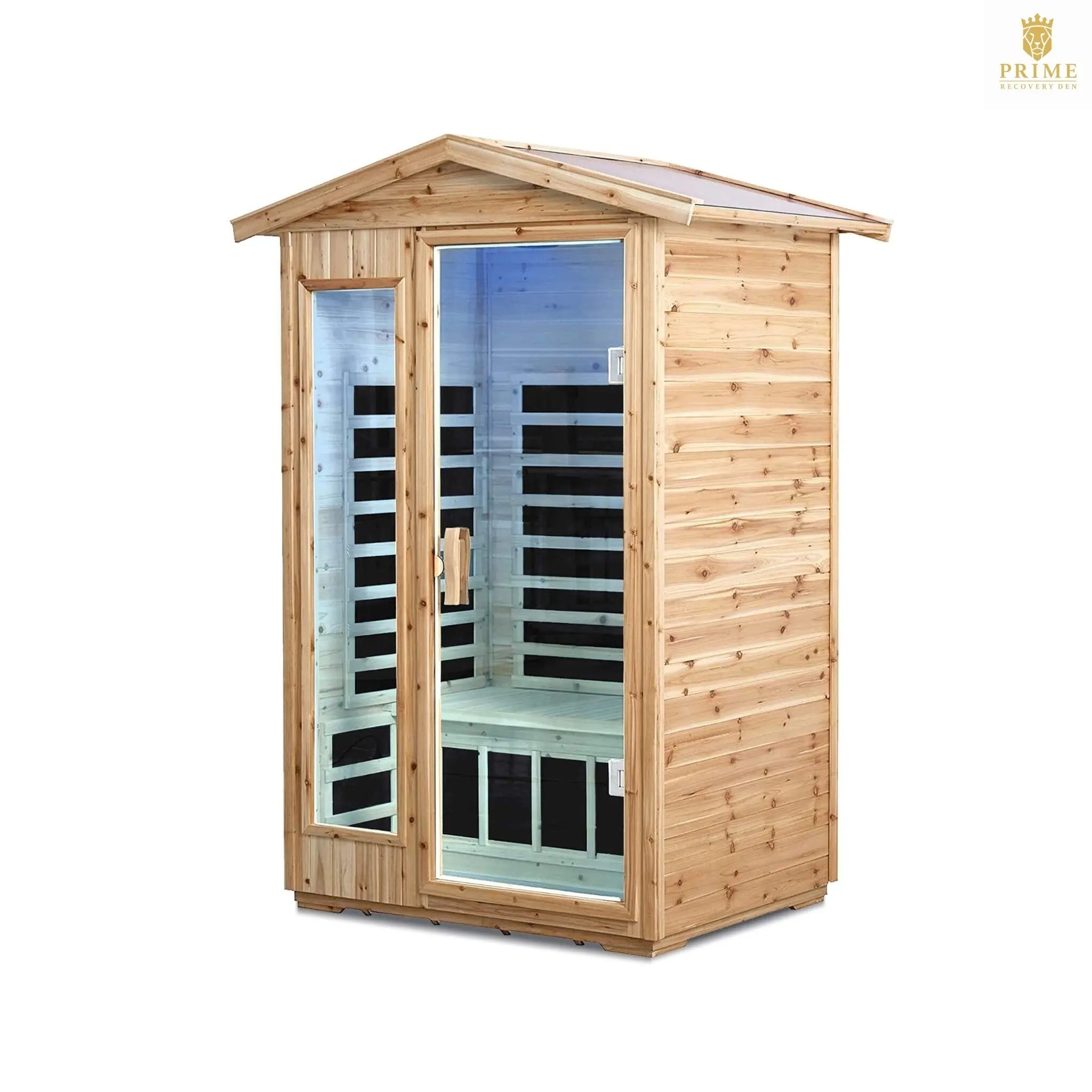 Thermora Vexa 2-Person Outdoor Infrared Sauna With Bluetooth Audio And LED Lighting (SAK28694) SAKSBY WHOLESALE
