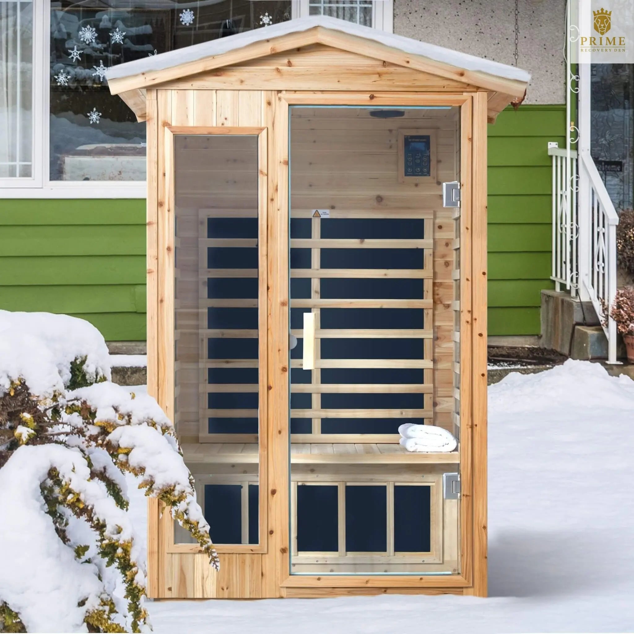 Thermora Vexa 2-Person Outdoor Infrared Sauna With Bluetooth Audio And LED Lighting (SAK28694) SAKSBY WHOLESALE