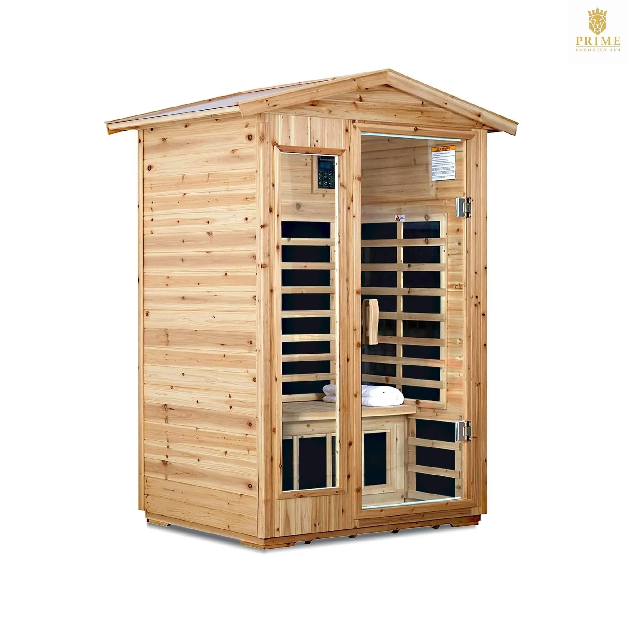 Thermora Vexa 2-Person Outdoor Infrared Sauna With Bluetooth Audio And LED Lighting (SAK28694) SAKSBY WHOLESALE