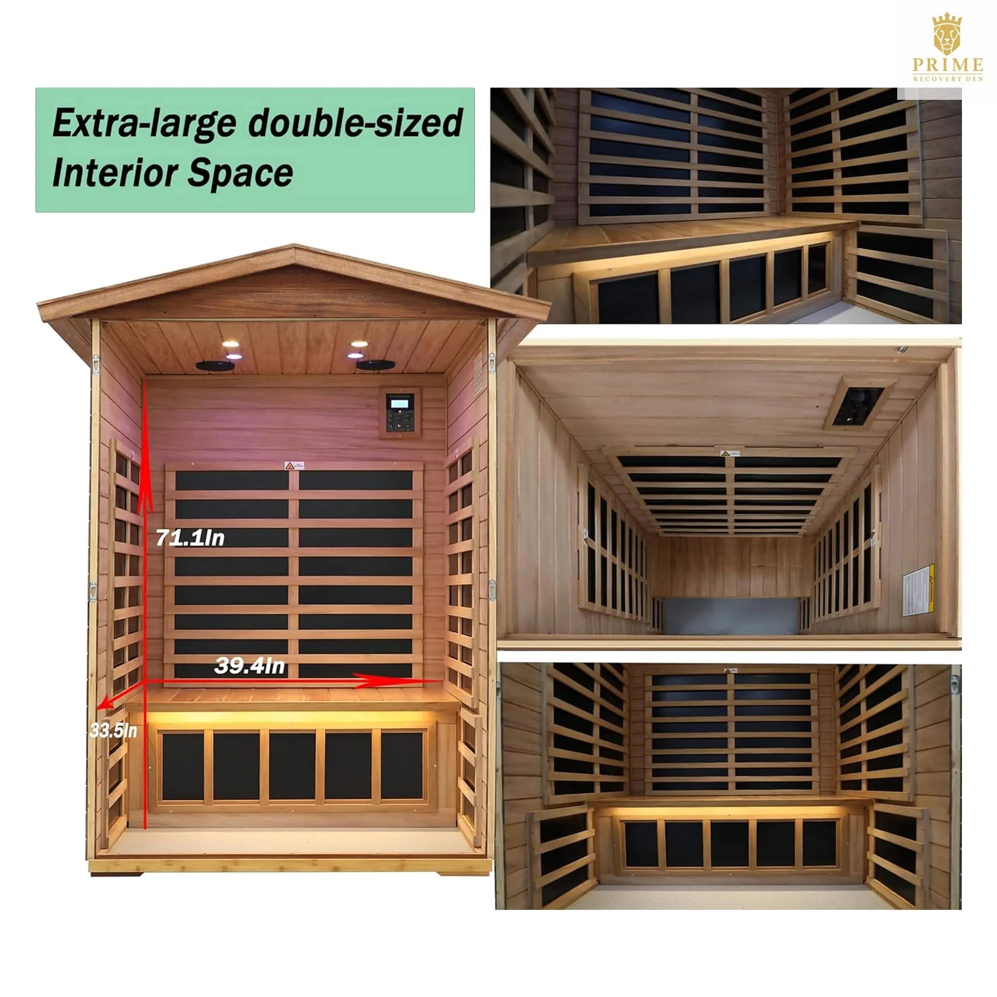 Thermora Ignis 2-Person Ultra-Low EMF Mahogany Outdoor Infrared Sauna With Bluetooth Speakers (SAK43021) SAKSBY WHOLESALE