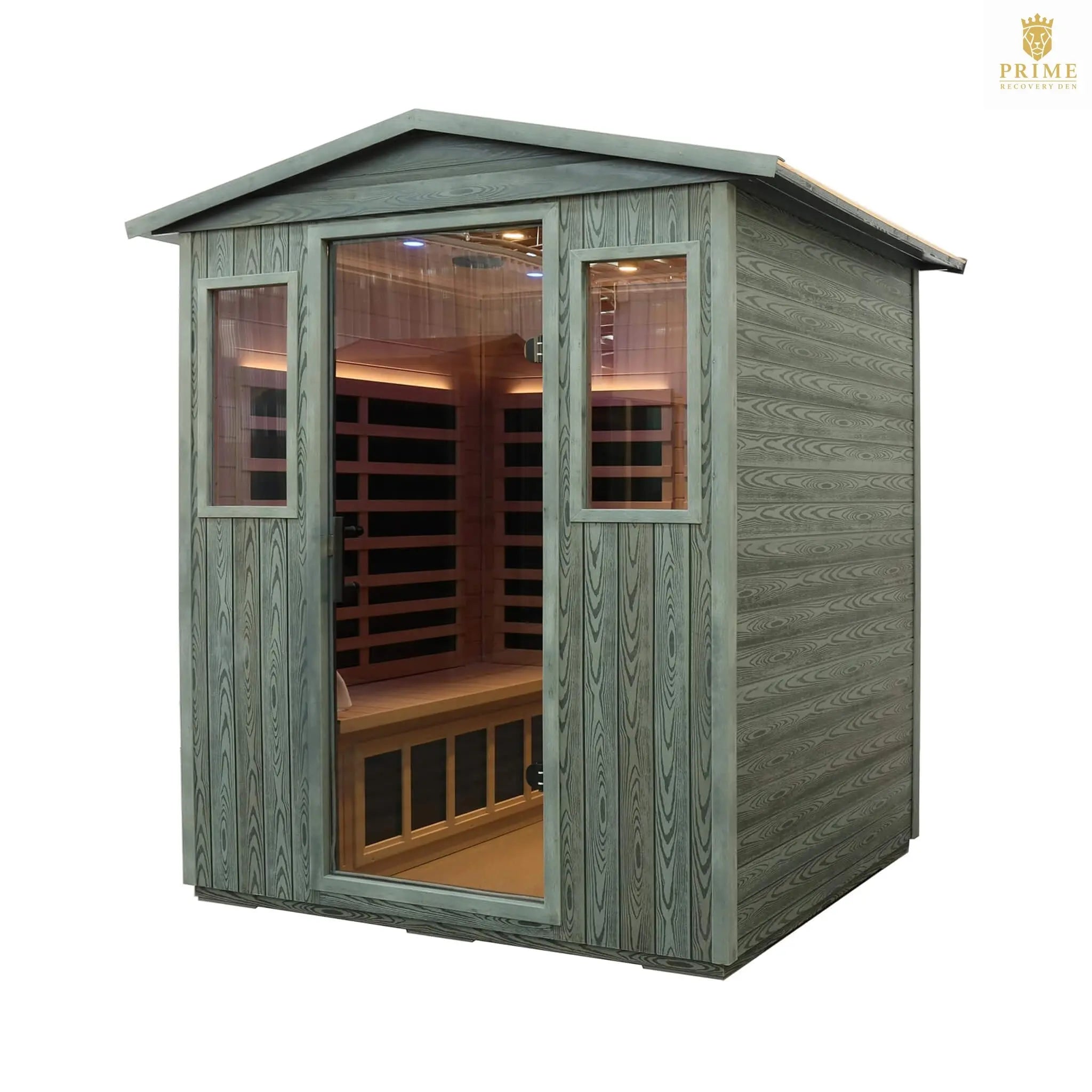 Thermora Eterna 4-Person Full-Spectrum Low EMF Carbonized Composite Infrared Sauna Room With Bluetooth Speakers (SAK70182) SAKSBY WHOLESALE