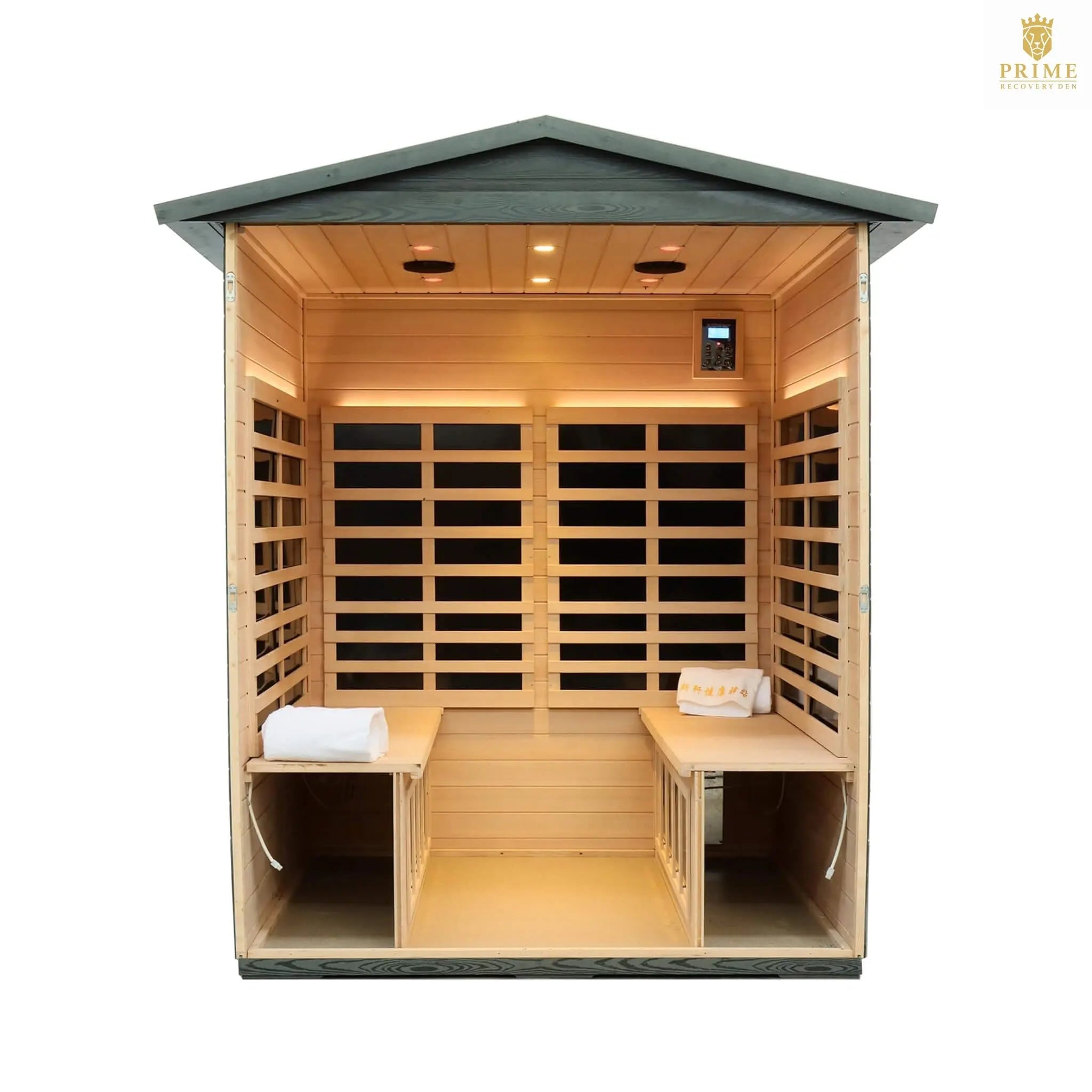 Thermora Eterna 4-Person Full-Spectrum Low EMF Carbonized Composite Infrared Sauna Room With Bluetooth Speakers (SAK70182) SAKSBY WHOLESALE