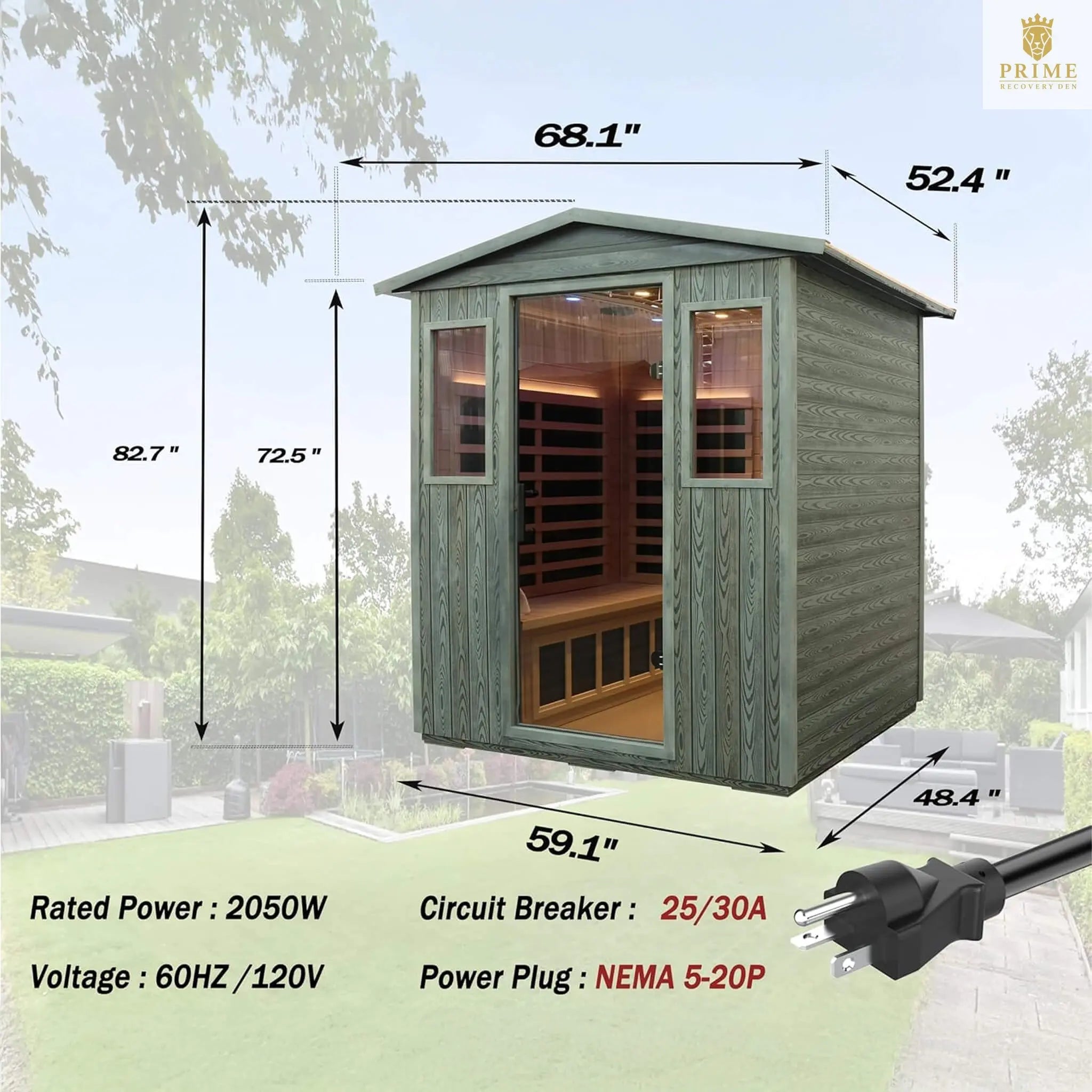 Thermora Eterna 4-Person Full-Spectrum Low EMF Carbonized Composite Infrared Sauna Room With Bluetooth Speakers (SAK70182) SAKSBY WHOLESALE
