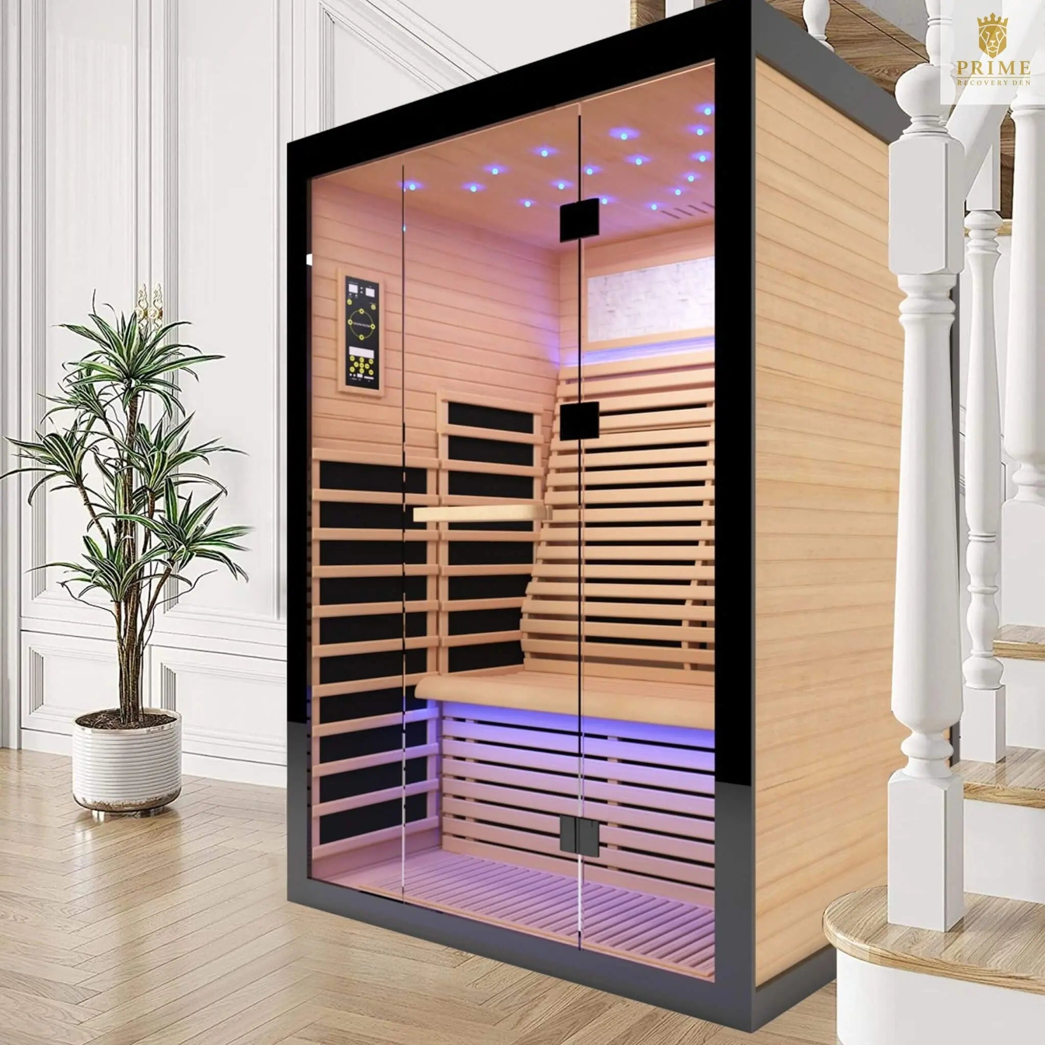 Thermora Vapor Luxury 2-Person Canadian Hemlock Wood Far Infrared Home Sauna (SAK56874) SAKSBY WHOLESALE