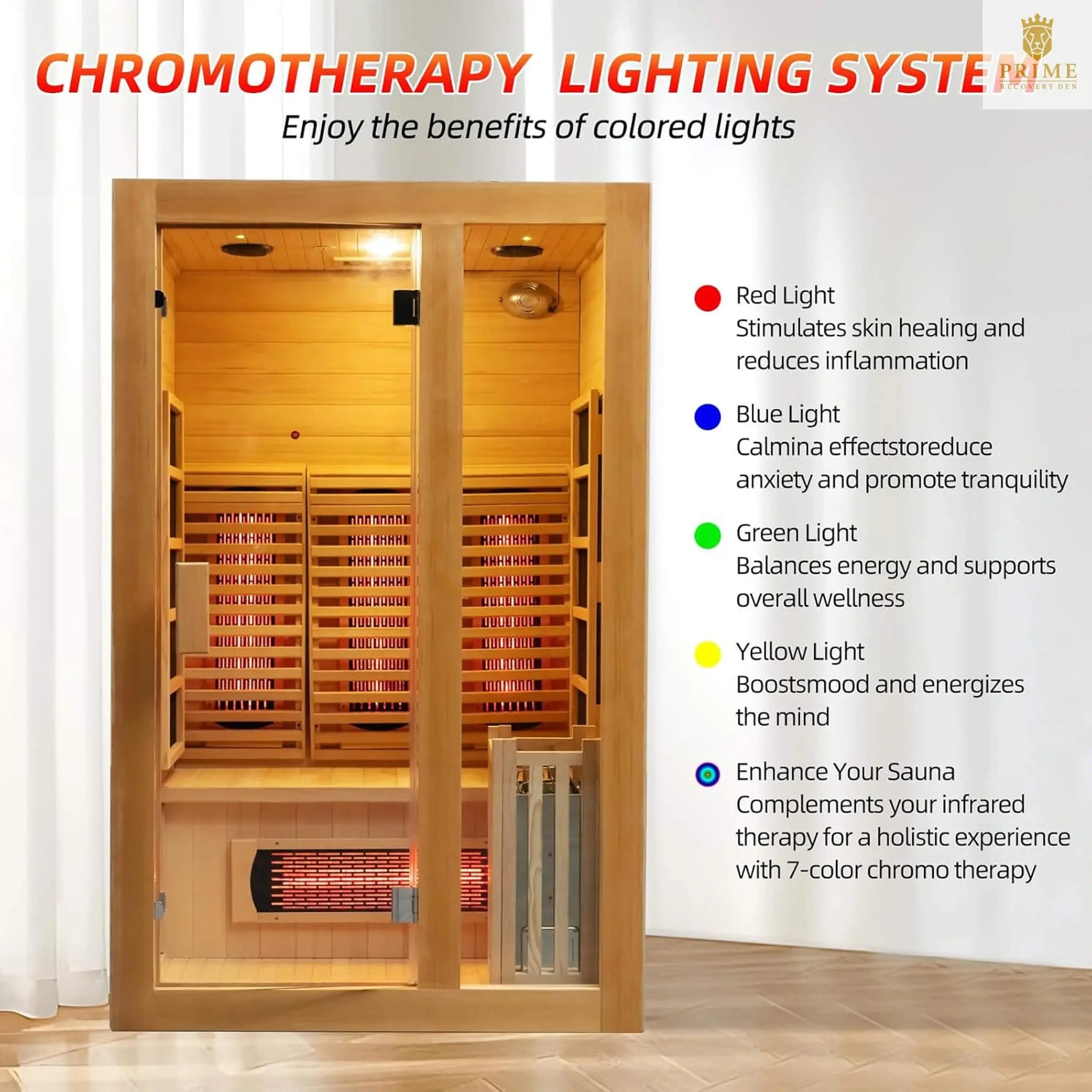 Rövia Luma 2-Person Indoor Hybrid Sauna Room With Infrared And 3.5KW Steam Heater [Made-To-Order] (SAK83750) SAKSBY WHOLESALE